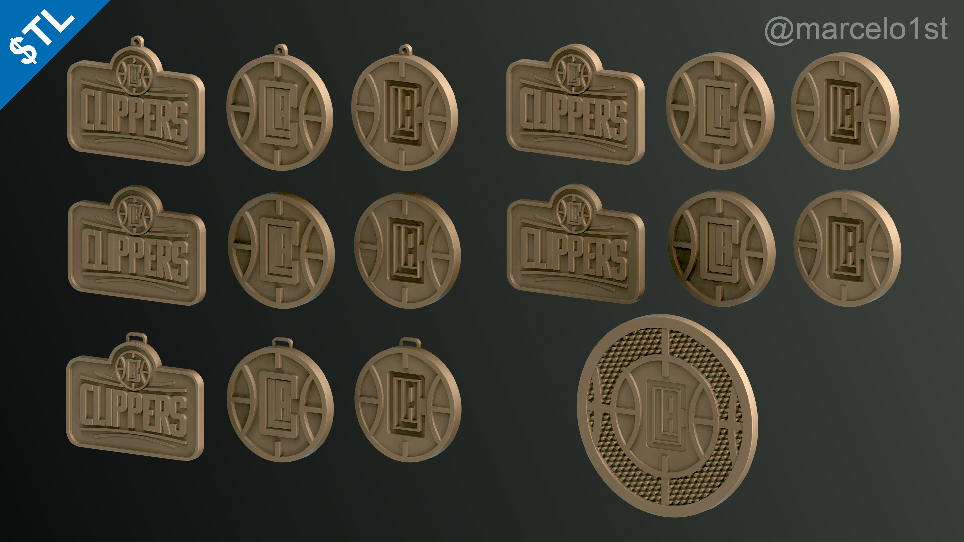 NBA PACIFIC - Los Angeles Clippers Pack 3D print model_10