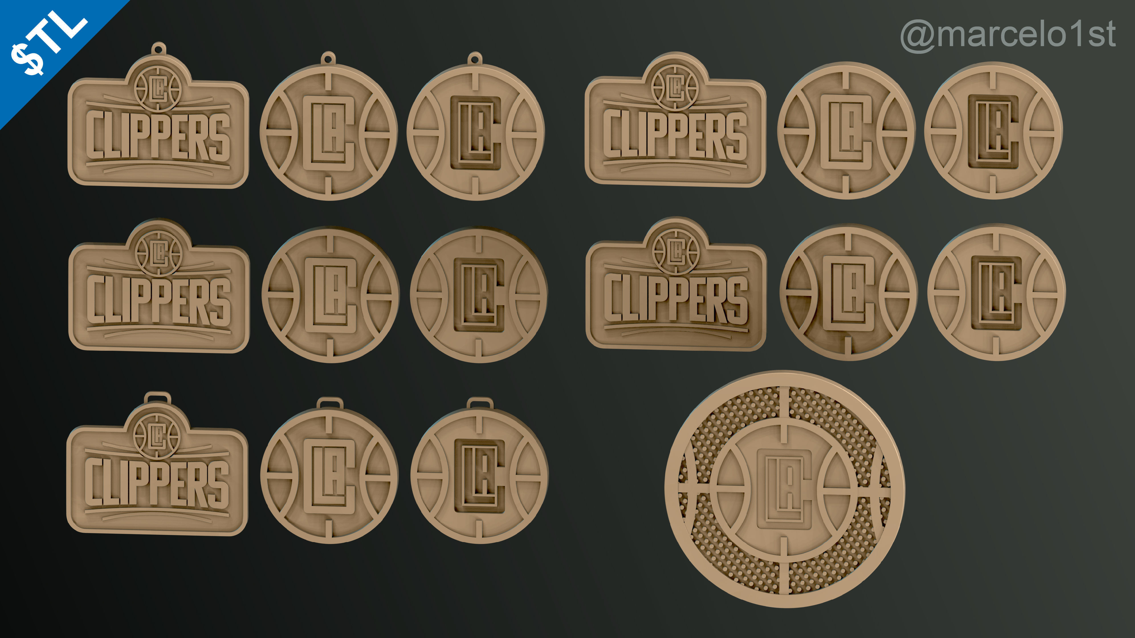 NBA PACIFIC - Los Angeles Clippers Pack 3D print model_6
