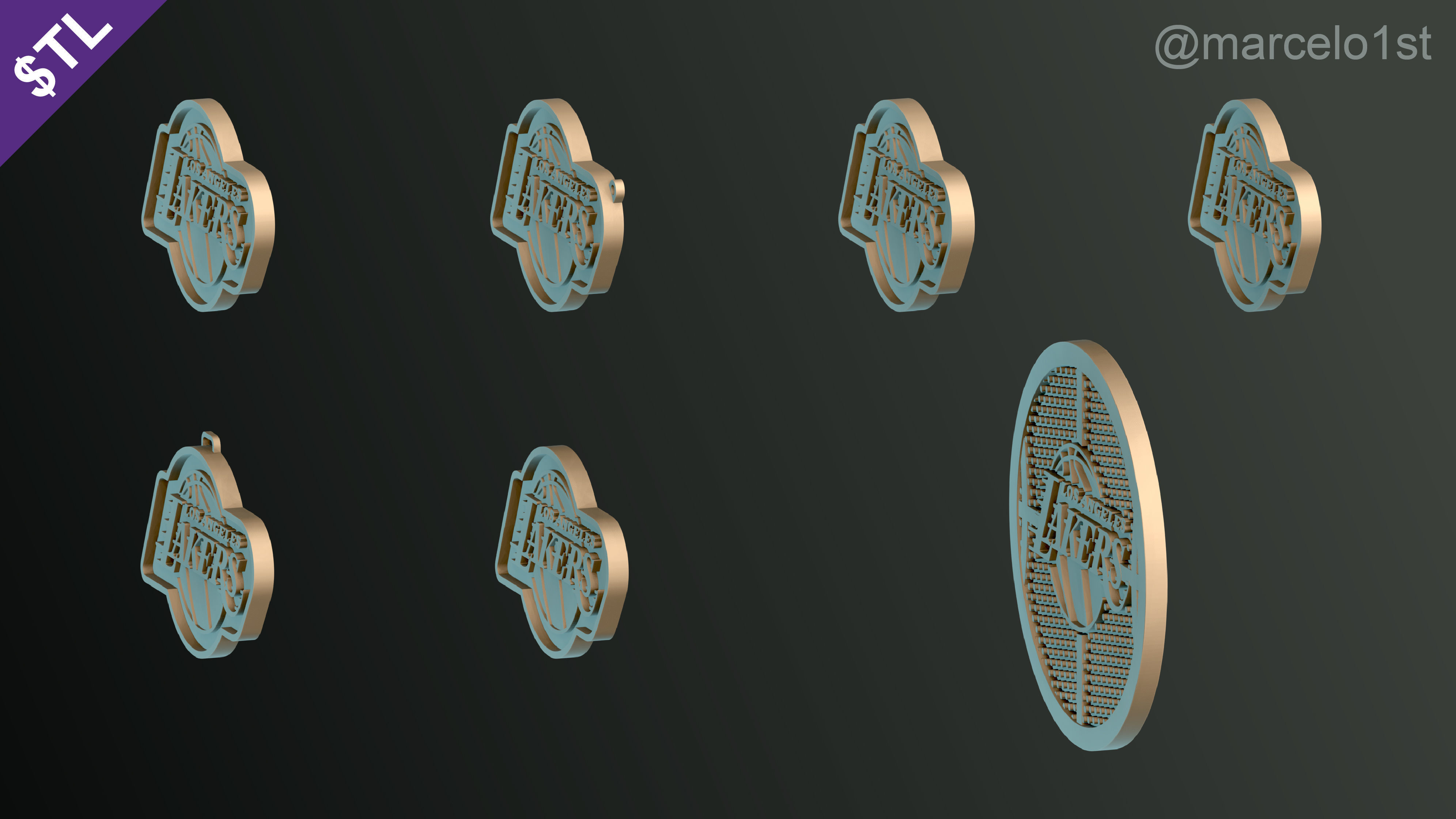 NBA PACIFIC - Los Angeles Lakers Pack 3D print model_14