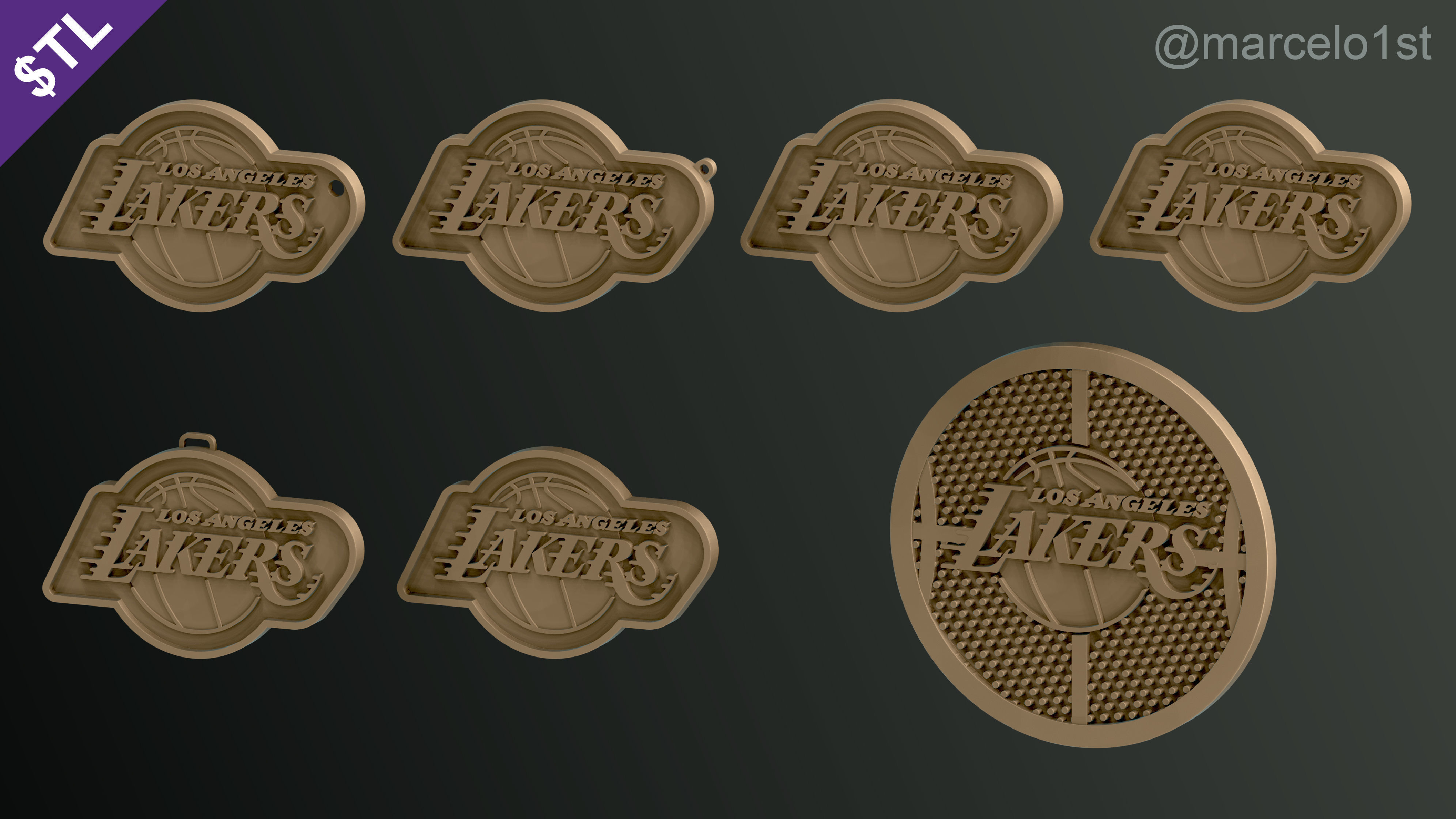 NBA PACIFIC - Los Angeles Lakers Pack 3D print model_9