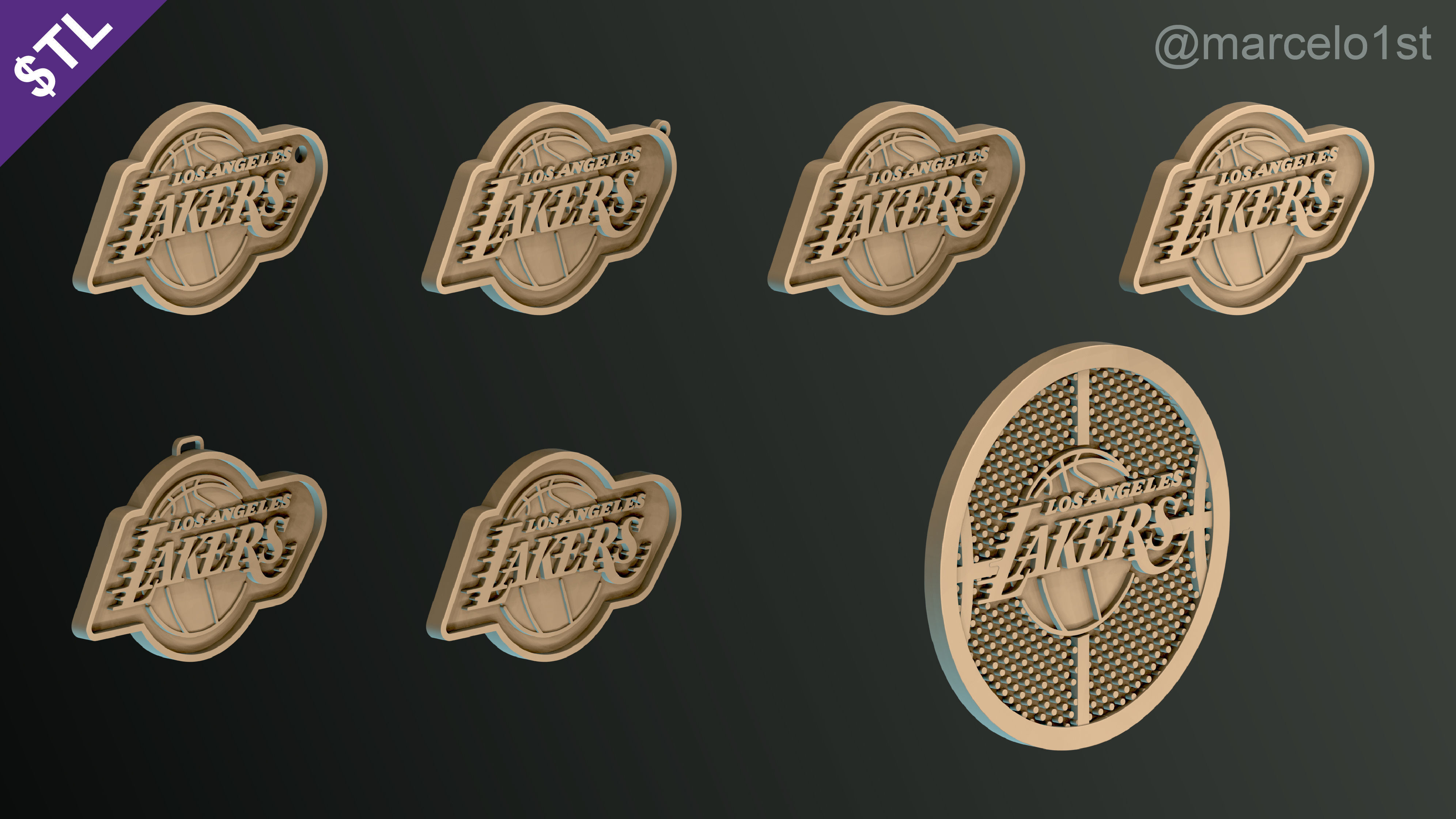NBA PACIFIC - Los Angeles Lakers Pack 3D print model_33