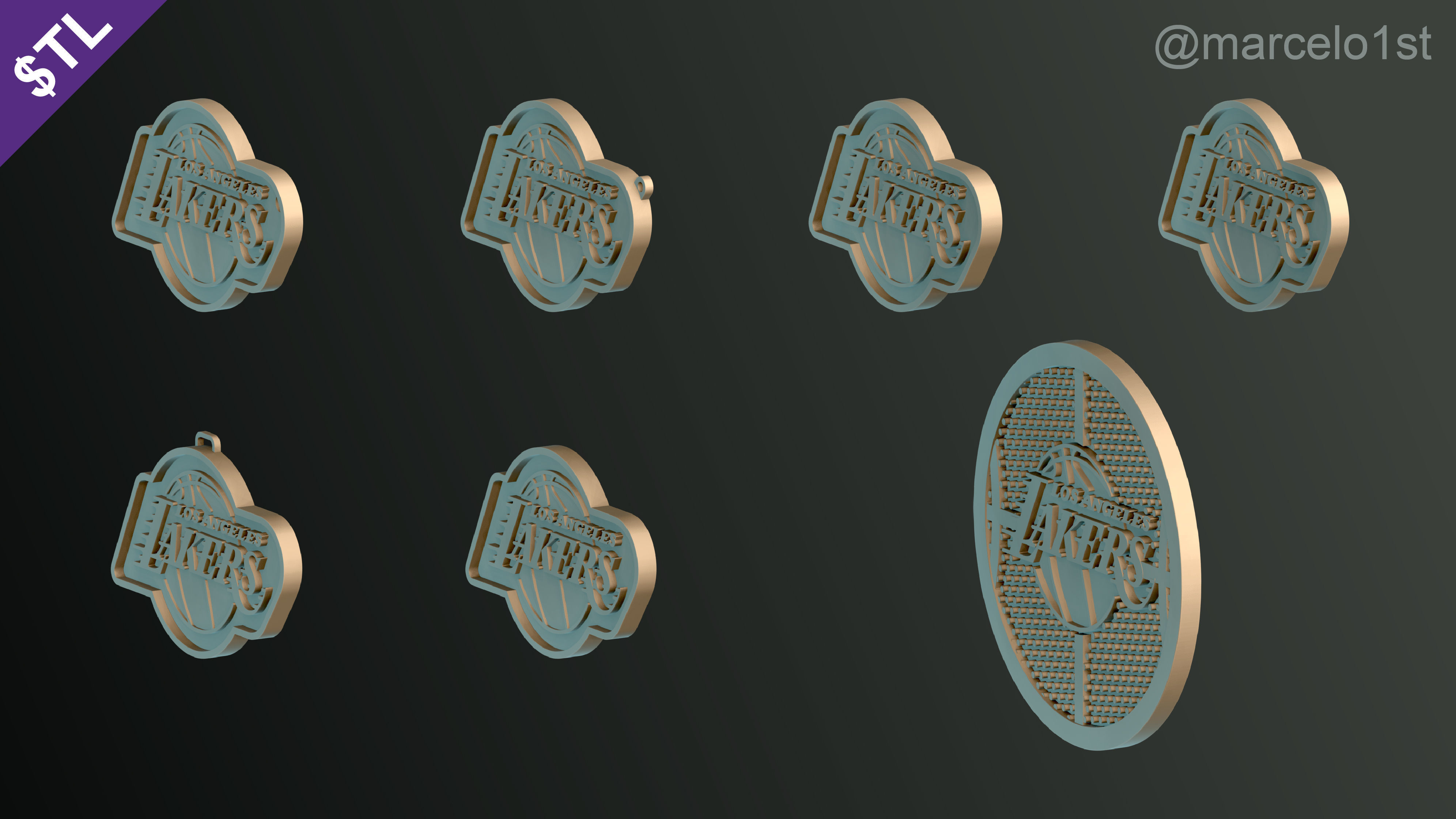 NBA PACIFIC - Los Angeles Lakers Pack 3D print model_13