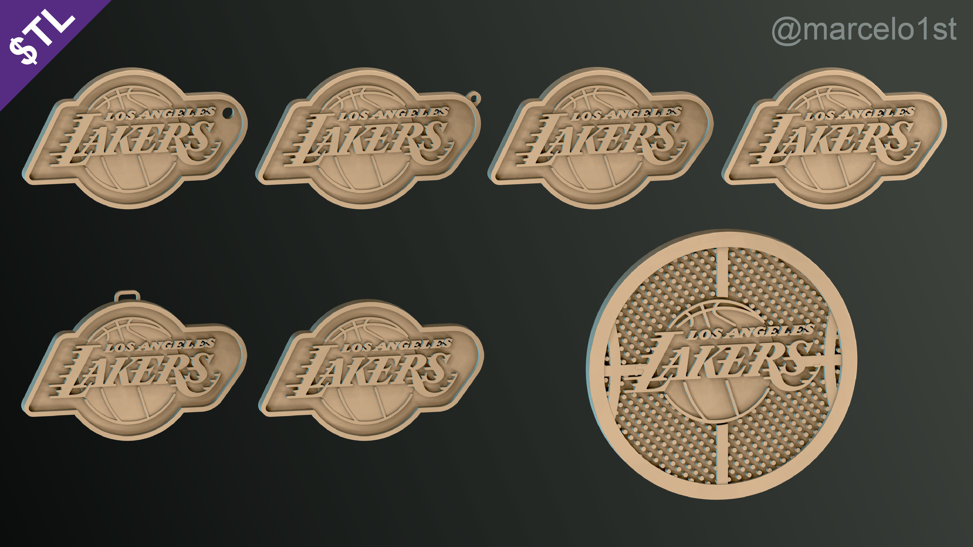 NBA PACIFIC - Los Angeles Lakers Pack 3D print model_37