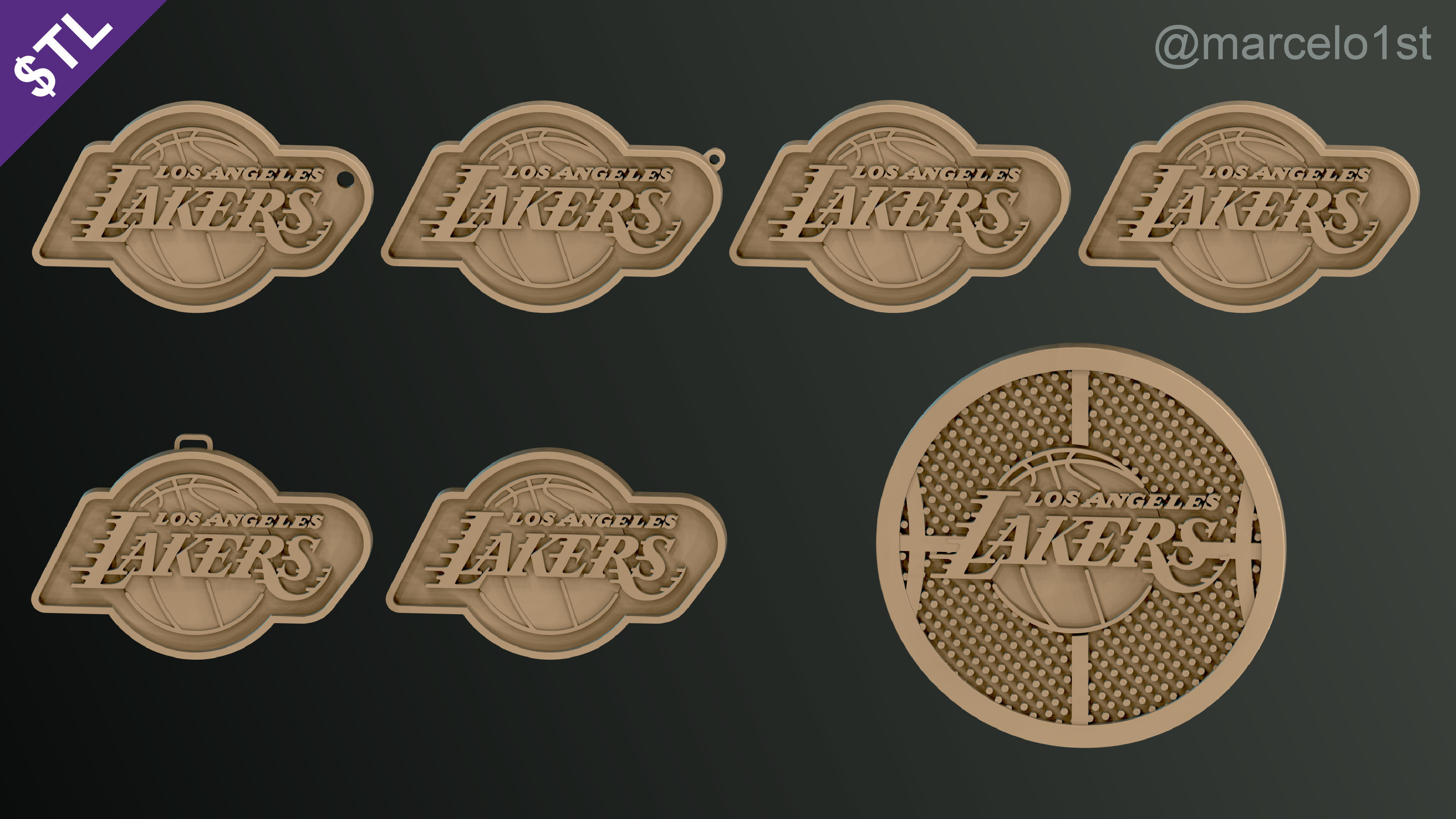 NBA PACIFIC - Los Angeles Lakers Pack 3D print model_6