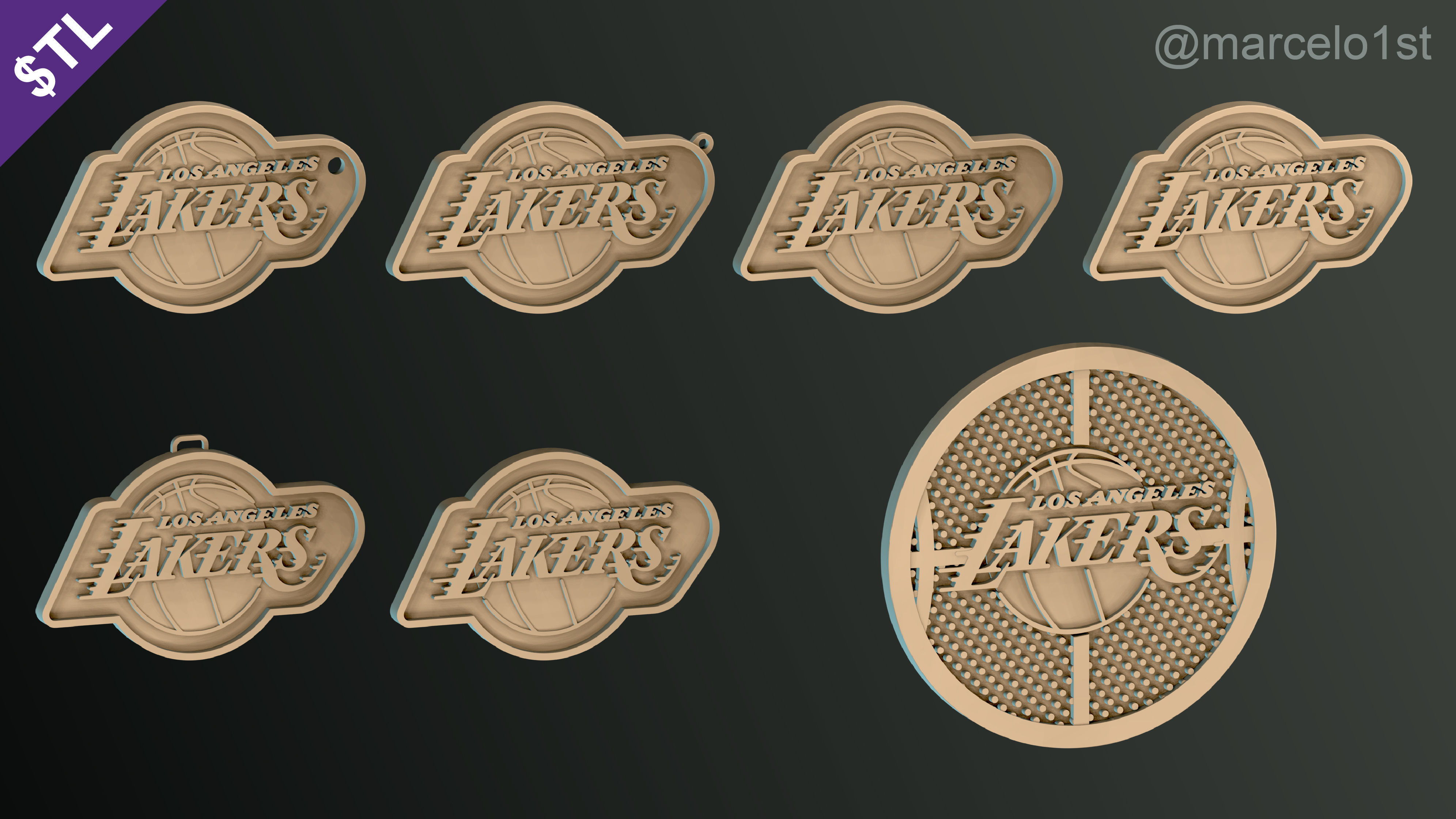 NBA PACIFIC - Los Angeles Lakers Pack 3D print model_36
