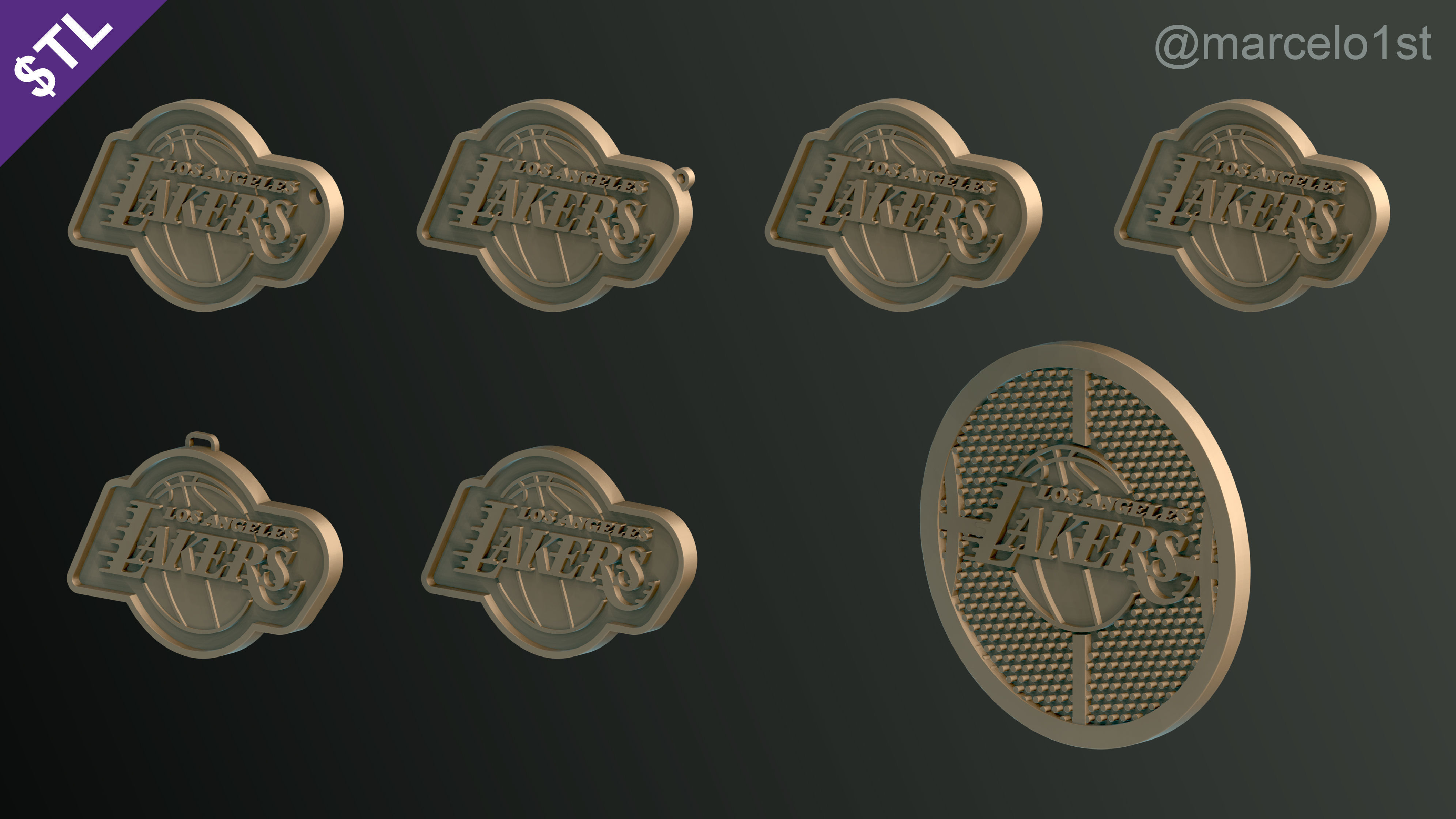 NBA PACIFIC - Los Angeles Lakers Pack 3D print model_11