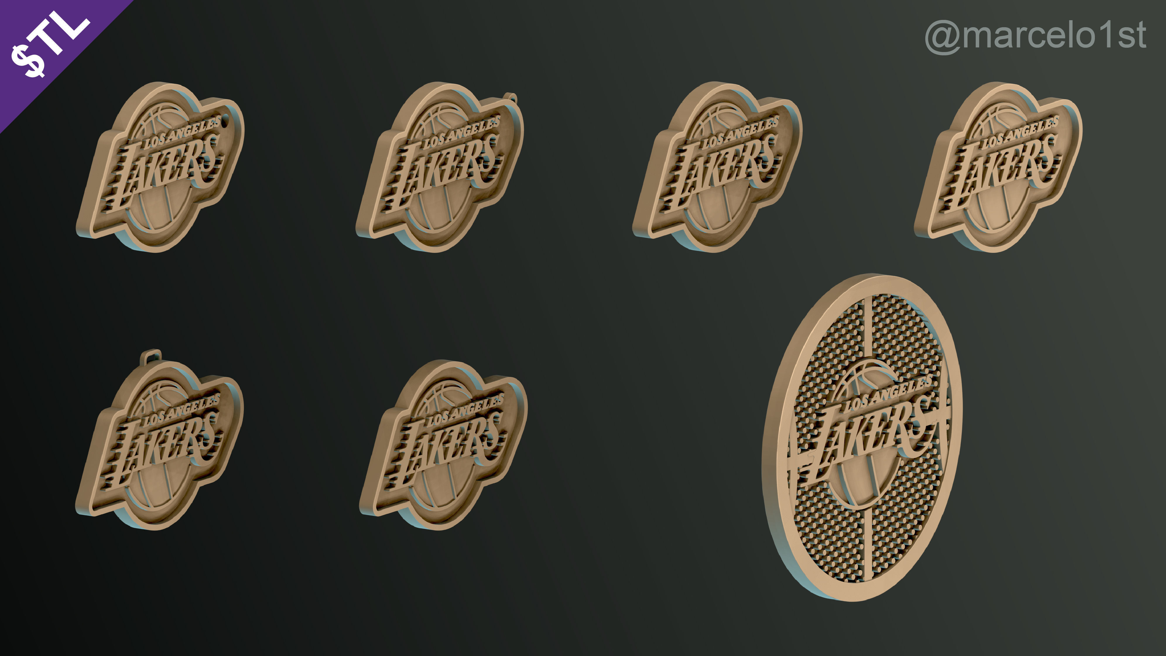 NBA PACIFIC - Los Angeles Lakers Pack 3D print model_32