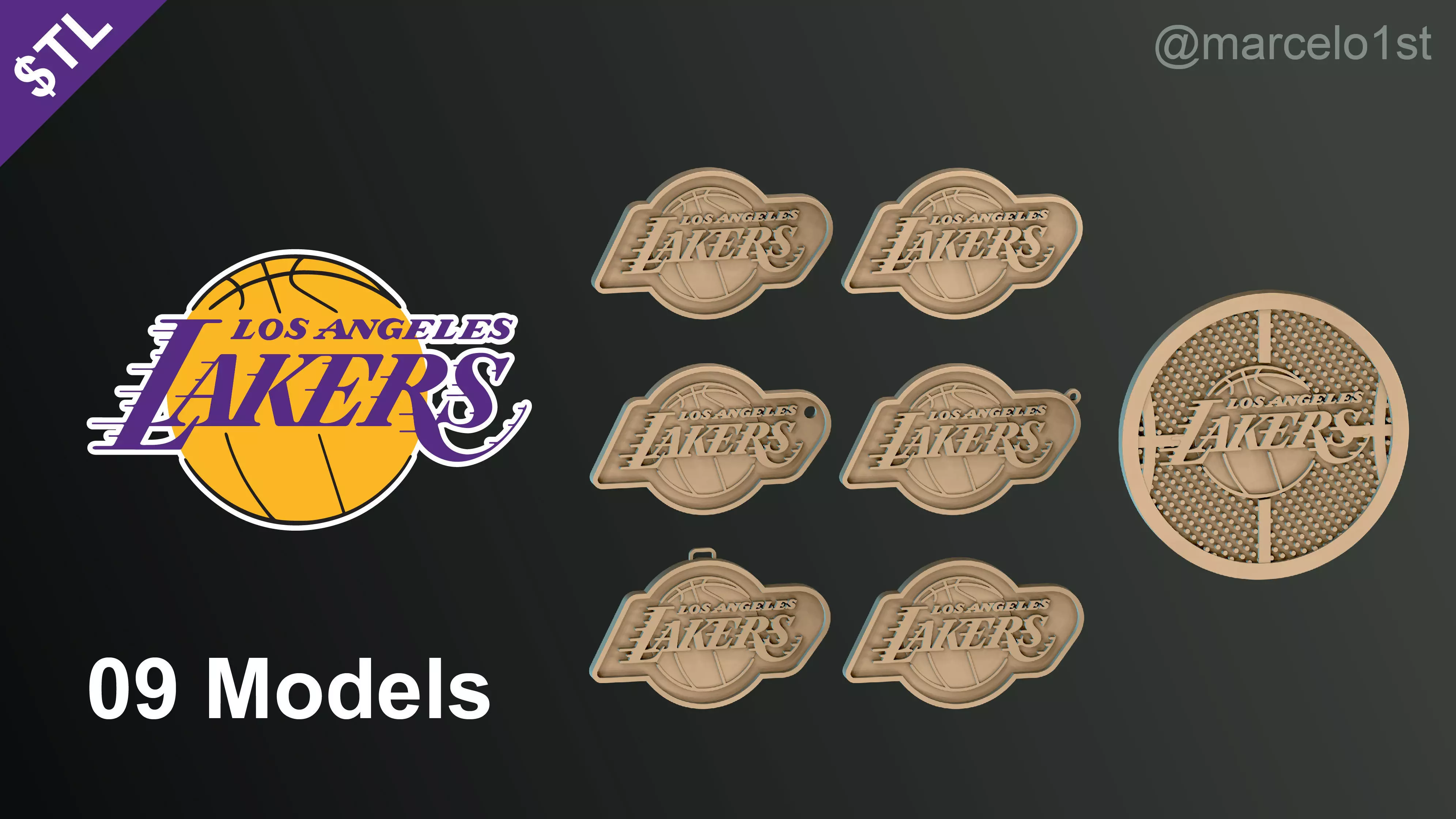 NBA PACIFIC - Los Angeles Lakers Pack 3D print model_0