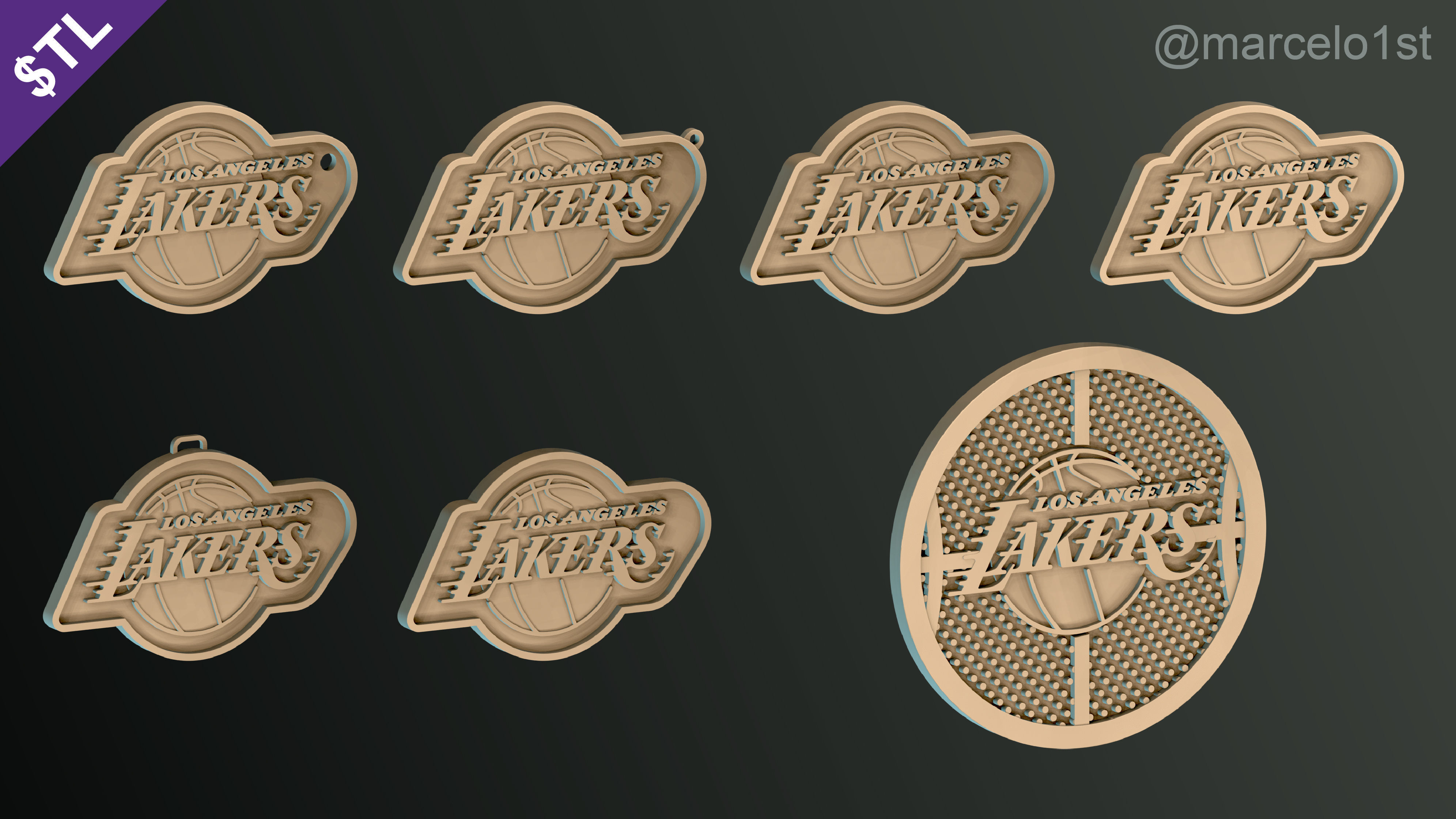 NBA PACIFIC - Los Angeles Lakers Pack 3D print model_35