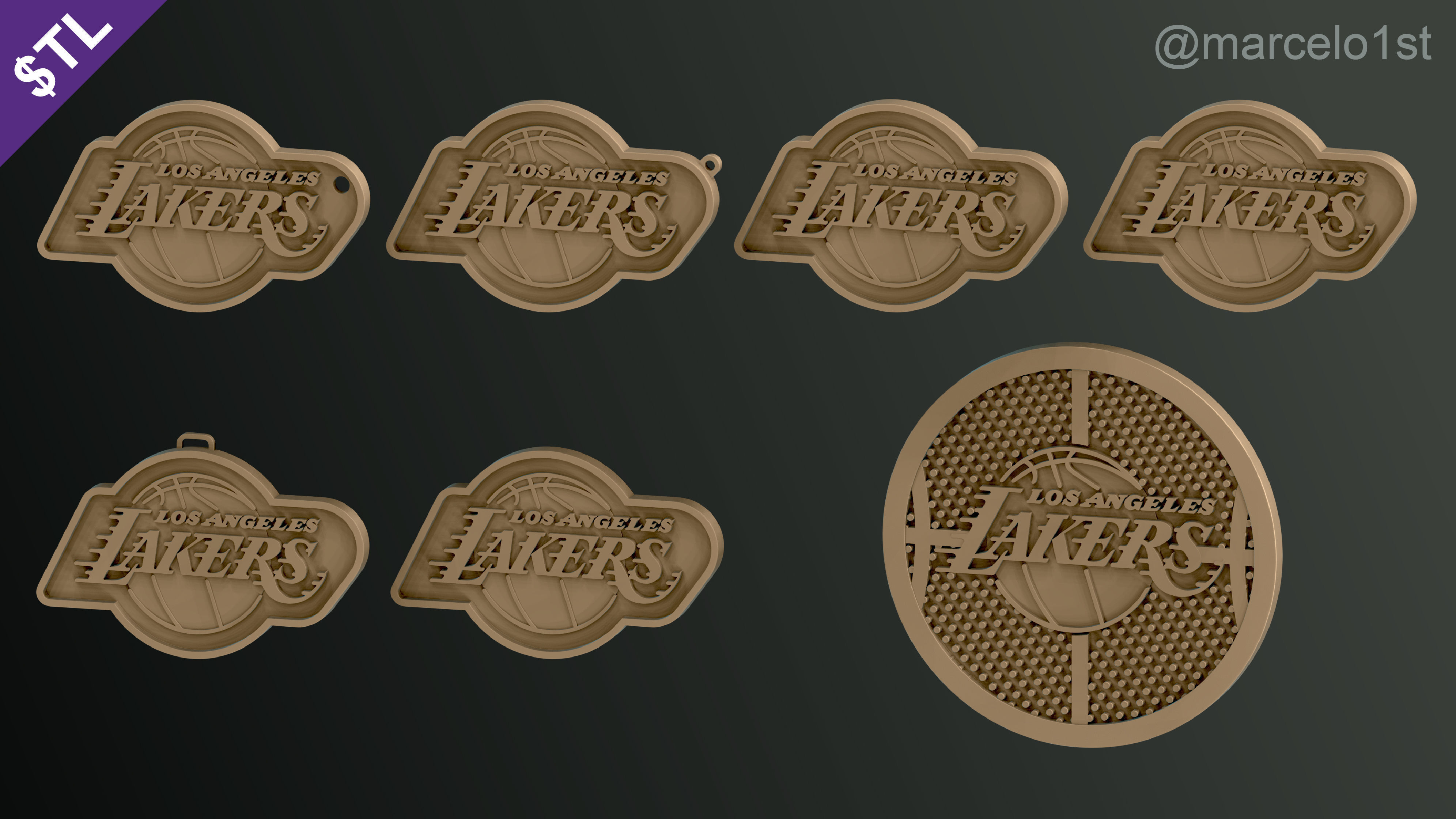 NBA PACIFIC - Los Angeles Lakers Pack 3D print model_8