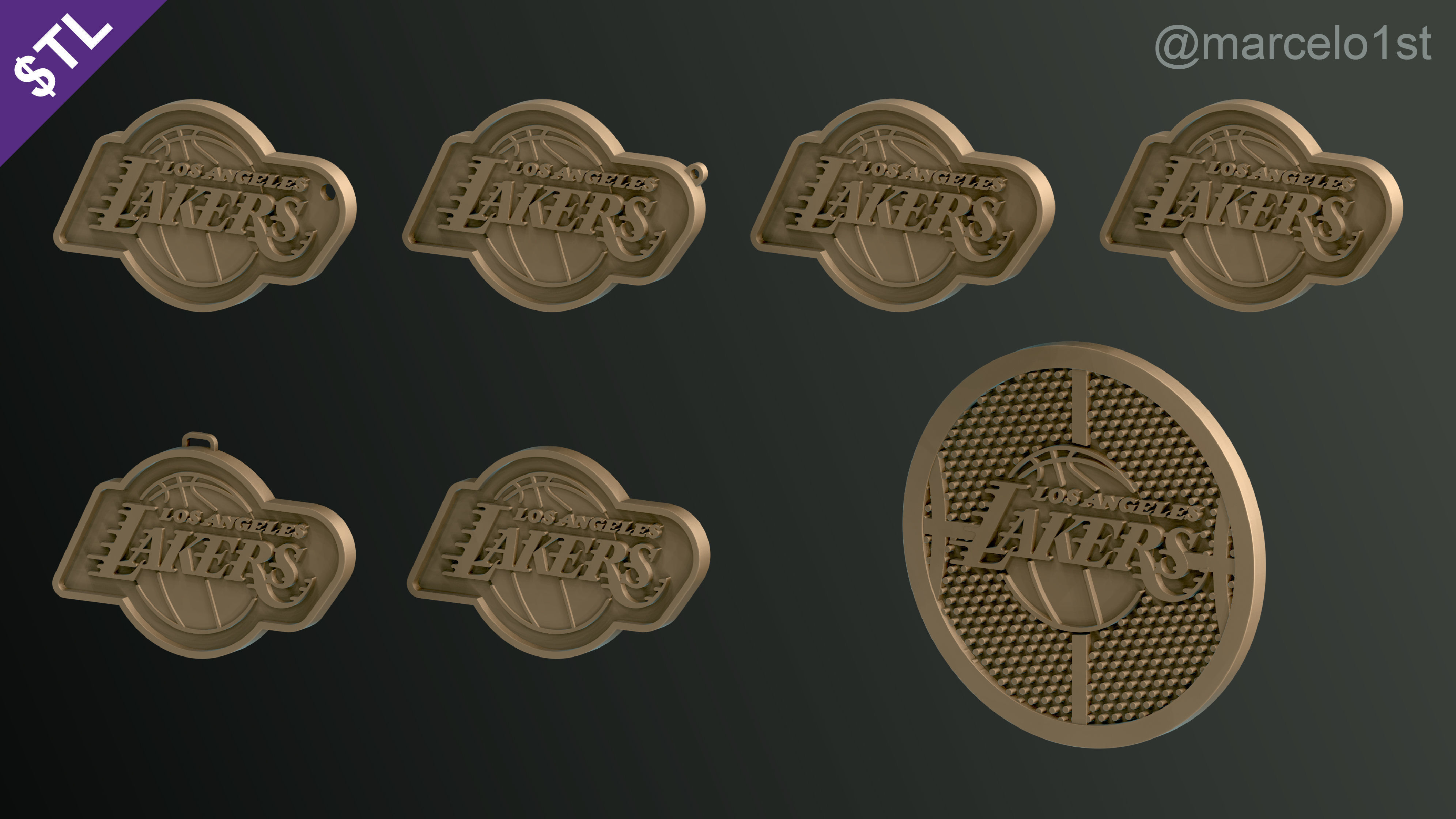 NBA PACIFIC - Los Angeles Lakers Pack 3D print model_10