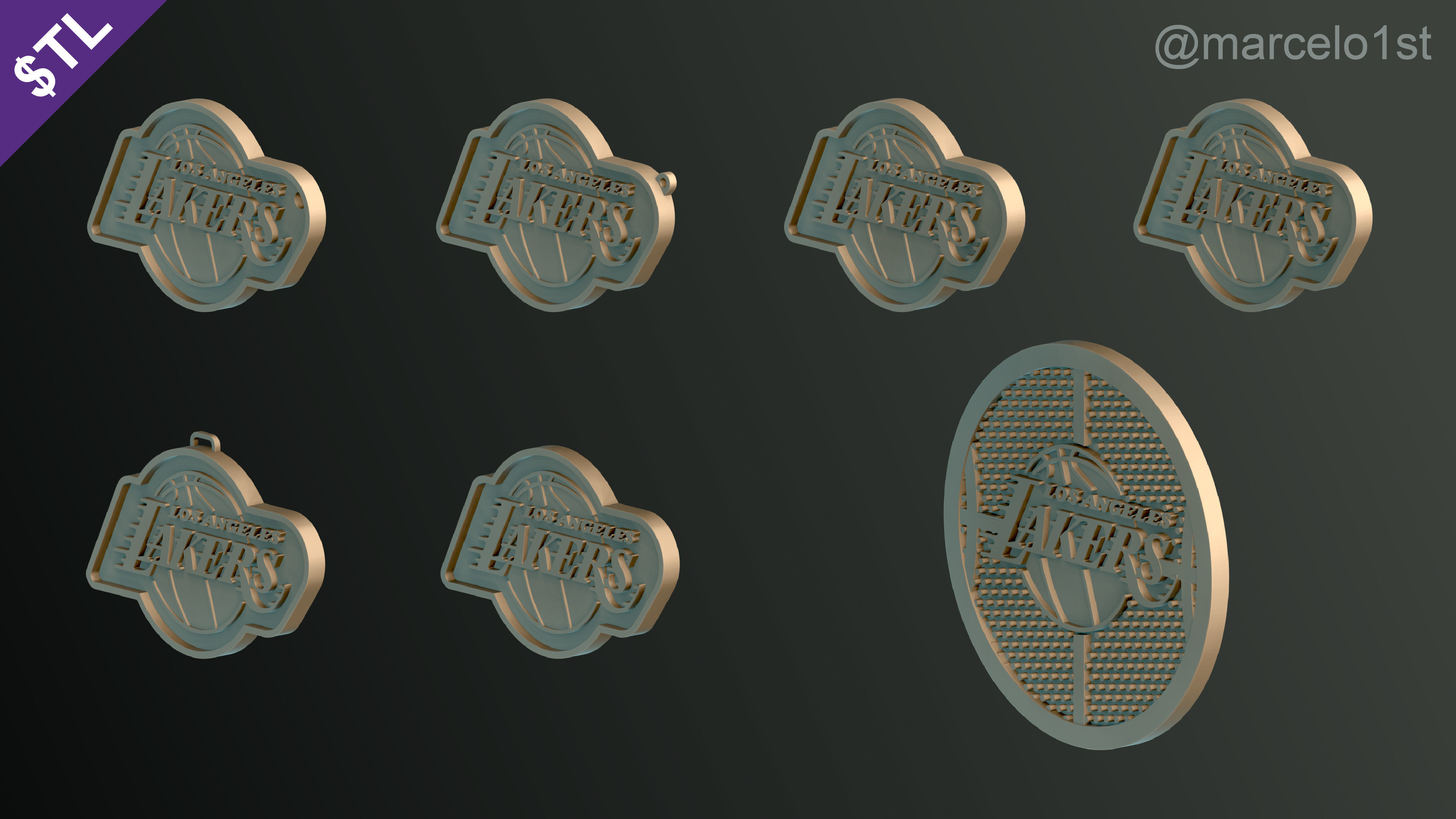 NBA PACIFIC - Los Angeles Lakers Pack 3D print model_12