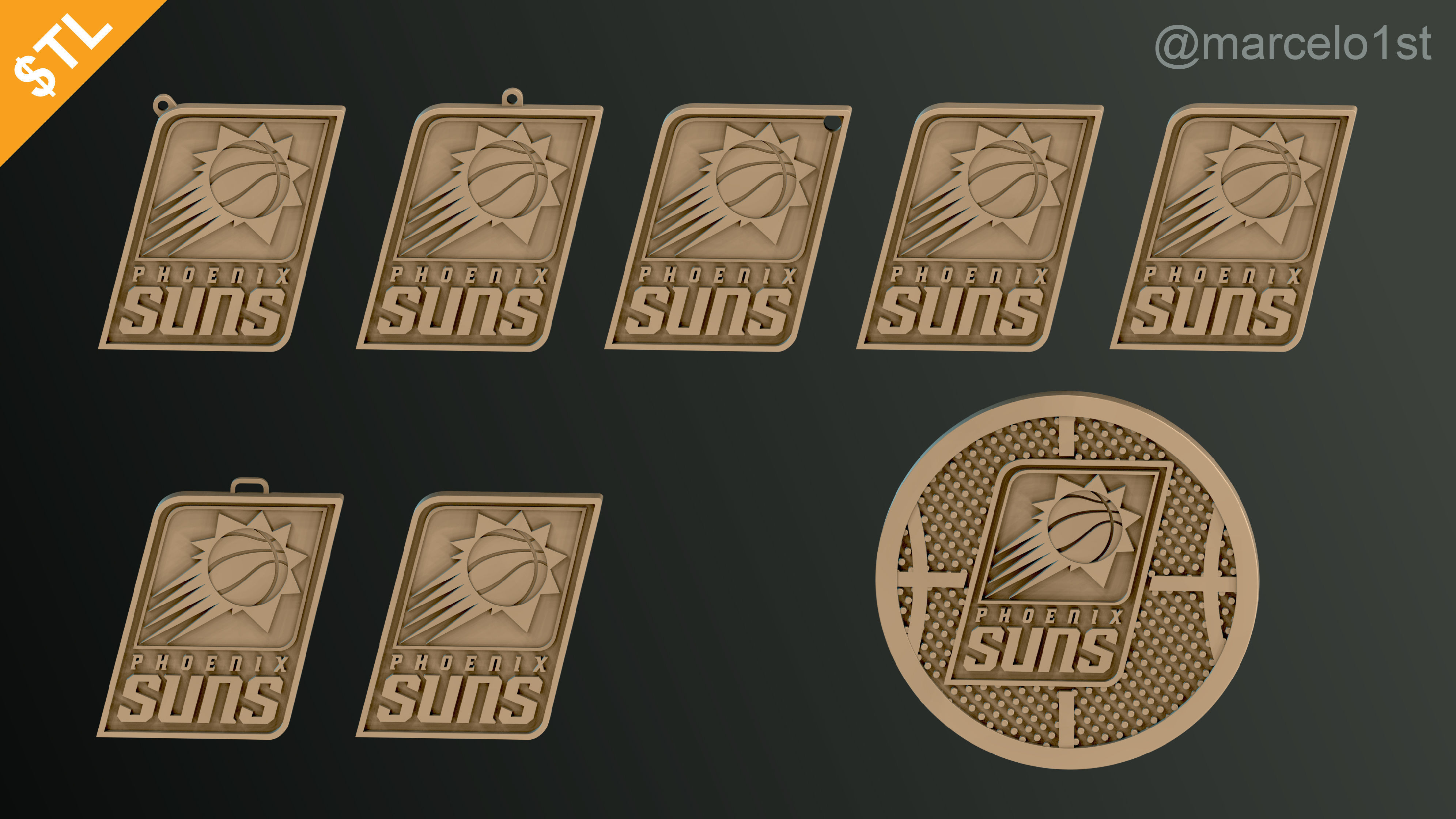 NBA PACIFIC - Phoenix Suns Pack 3D print model_42