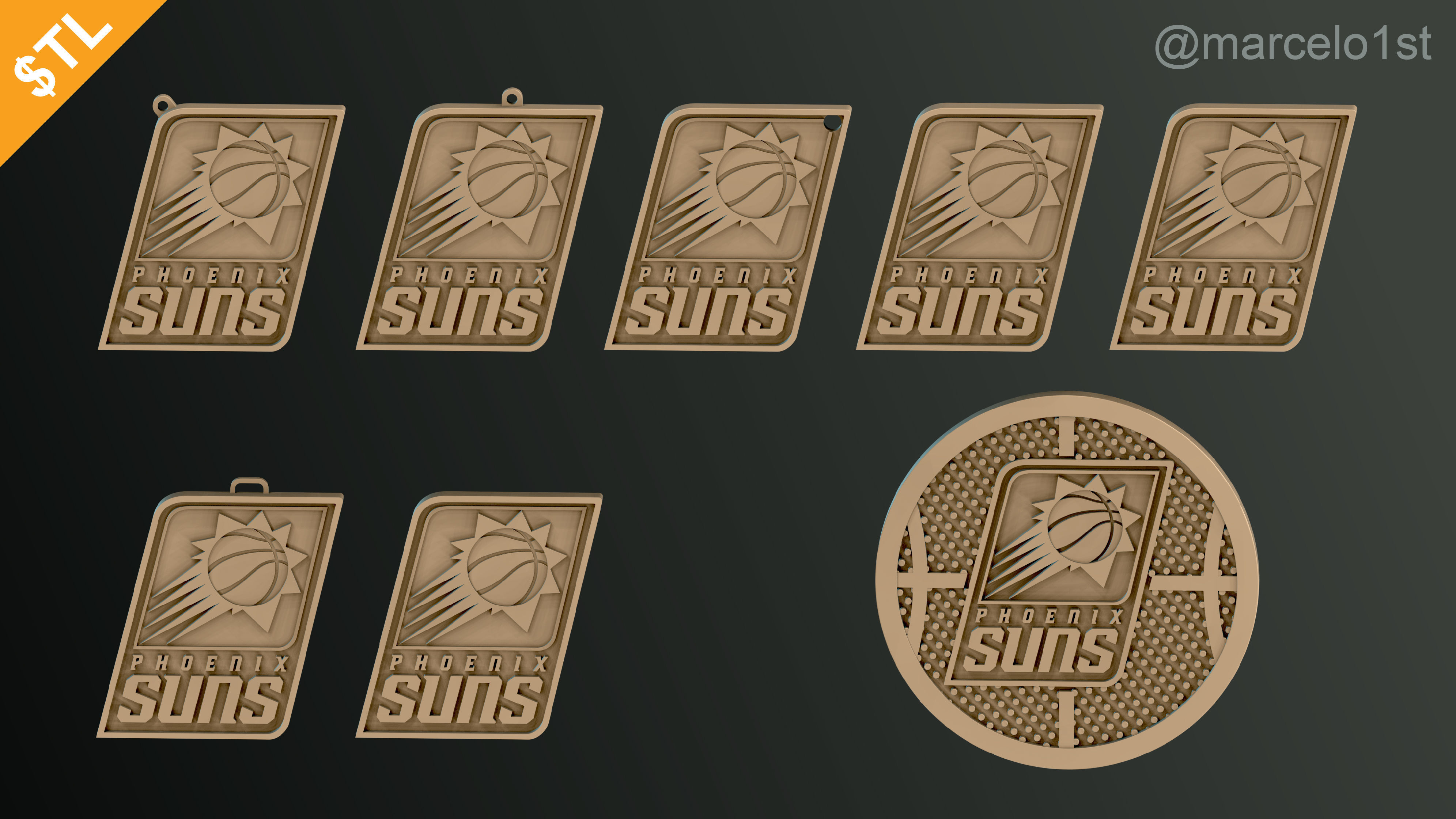 NBA PACIFIC - Phoenix Suns Pack 3D print model_5