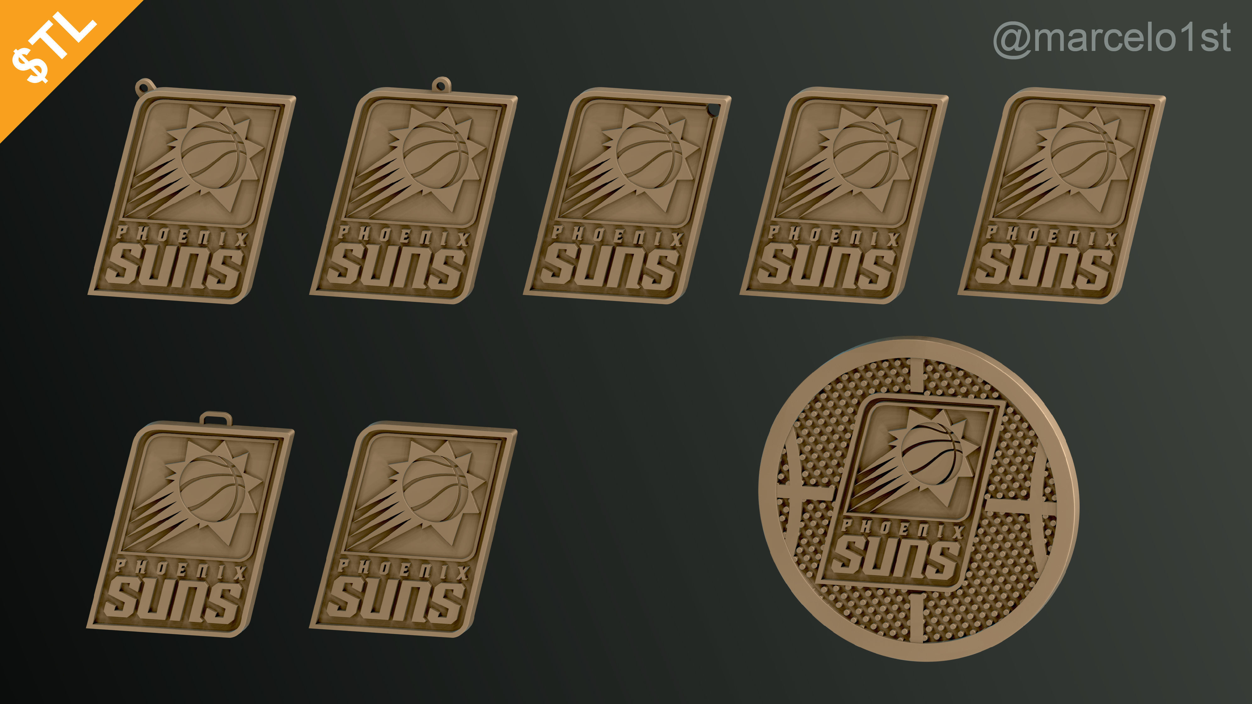 NBA PACIFIC - Phoenix Suns Pack 3D print model_8