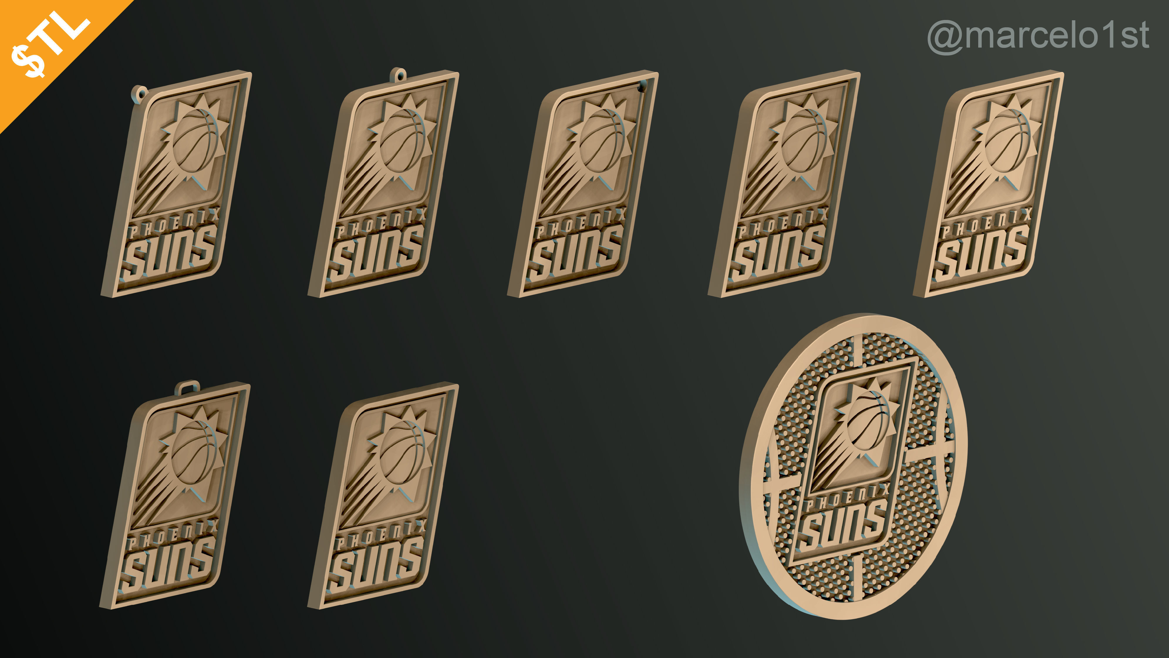 NBA PACIFIC - Phoenix Suns Pack 3D print model_33