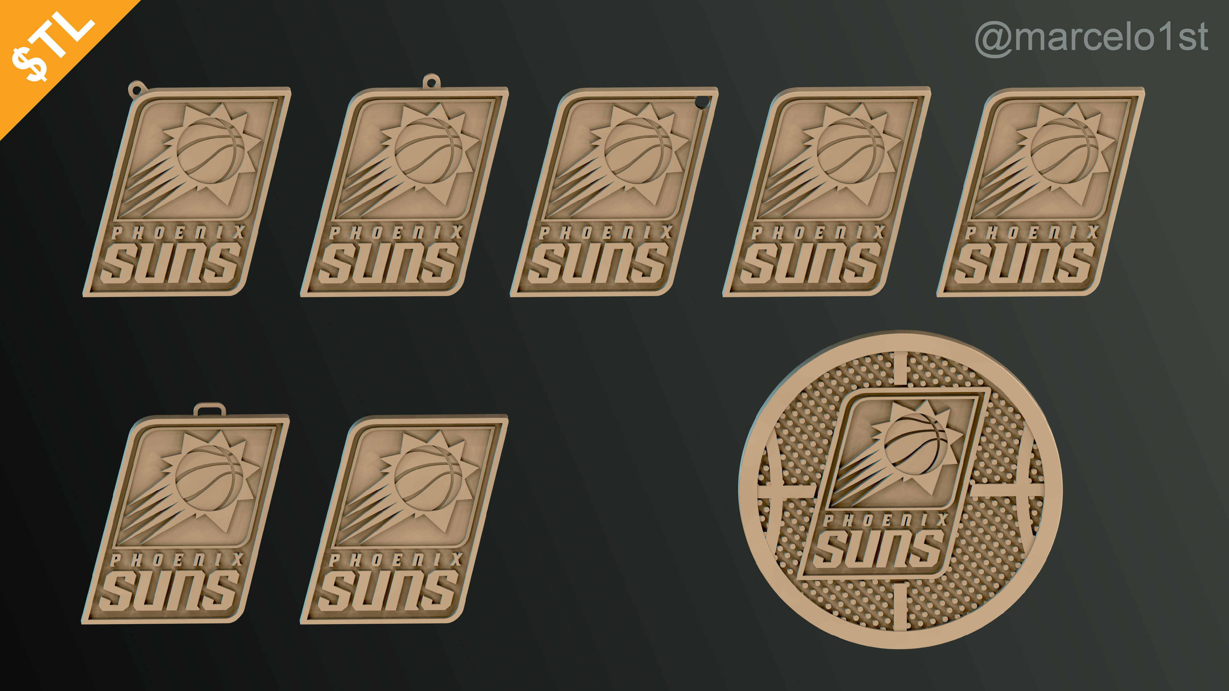 NBA PACIFIC - Phoenix Suns Pack 3D print model_39
