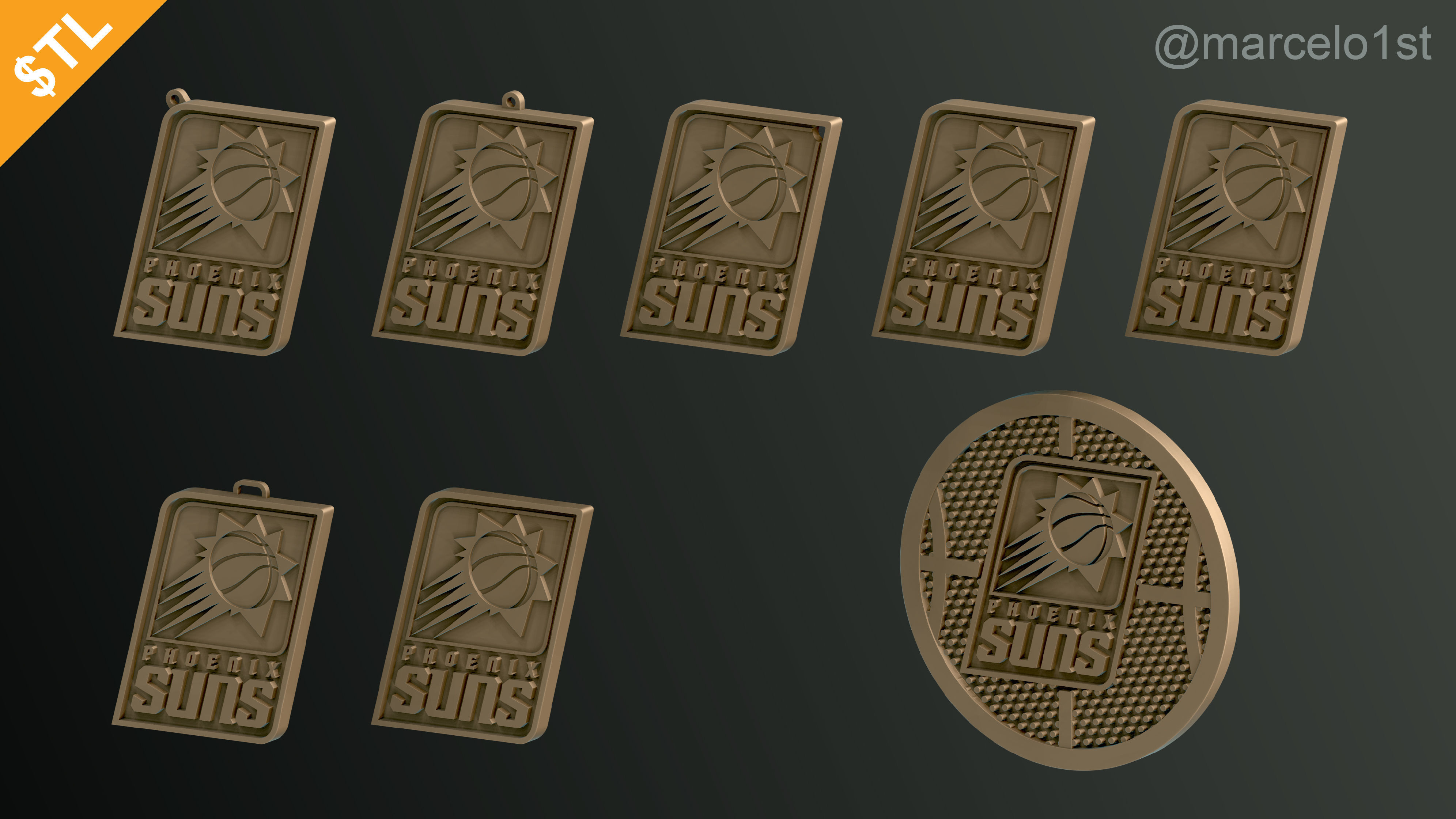 NBA PACIFIC - Phoenix Suns Pack 3D print model_10