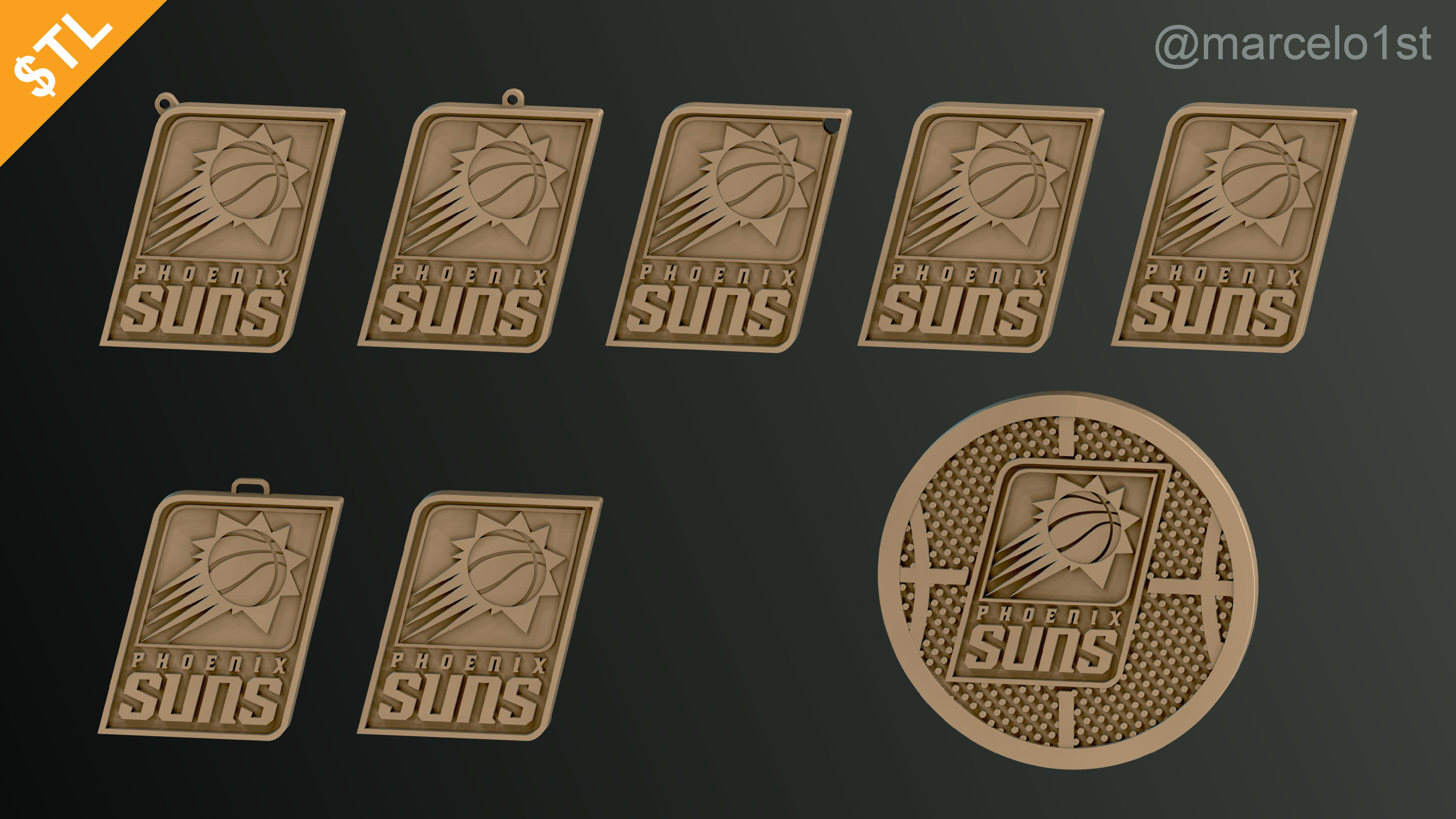 NBA PACIFIC - Phoenix Suns Pack 3D print model_7