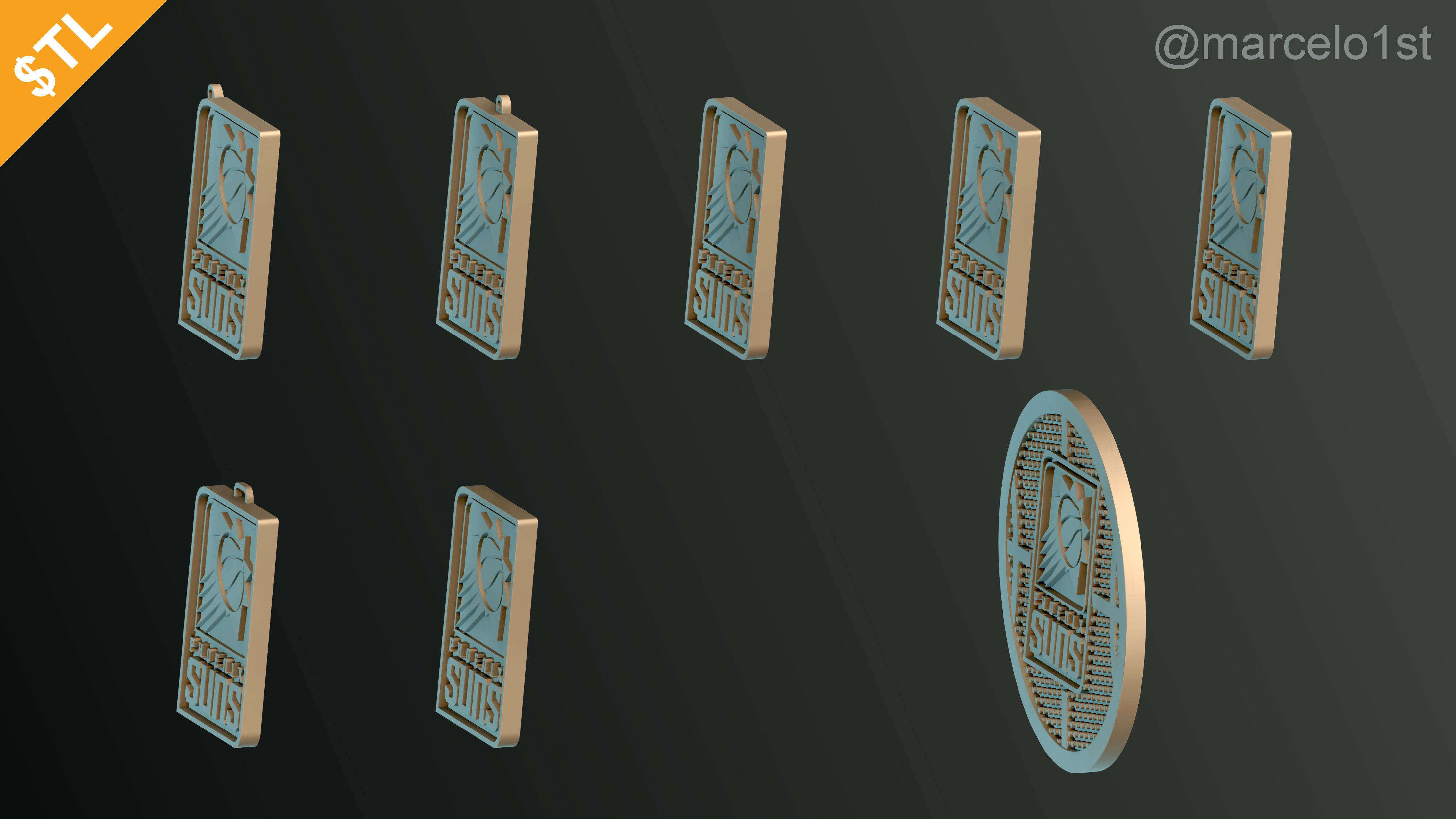 NBA PACIFIC - Phoenix Suns Pack 3D print model_14