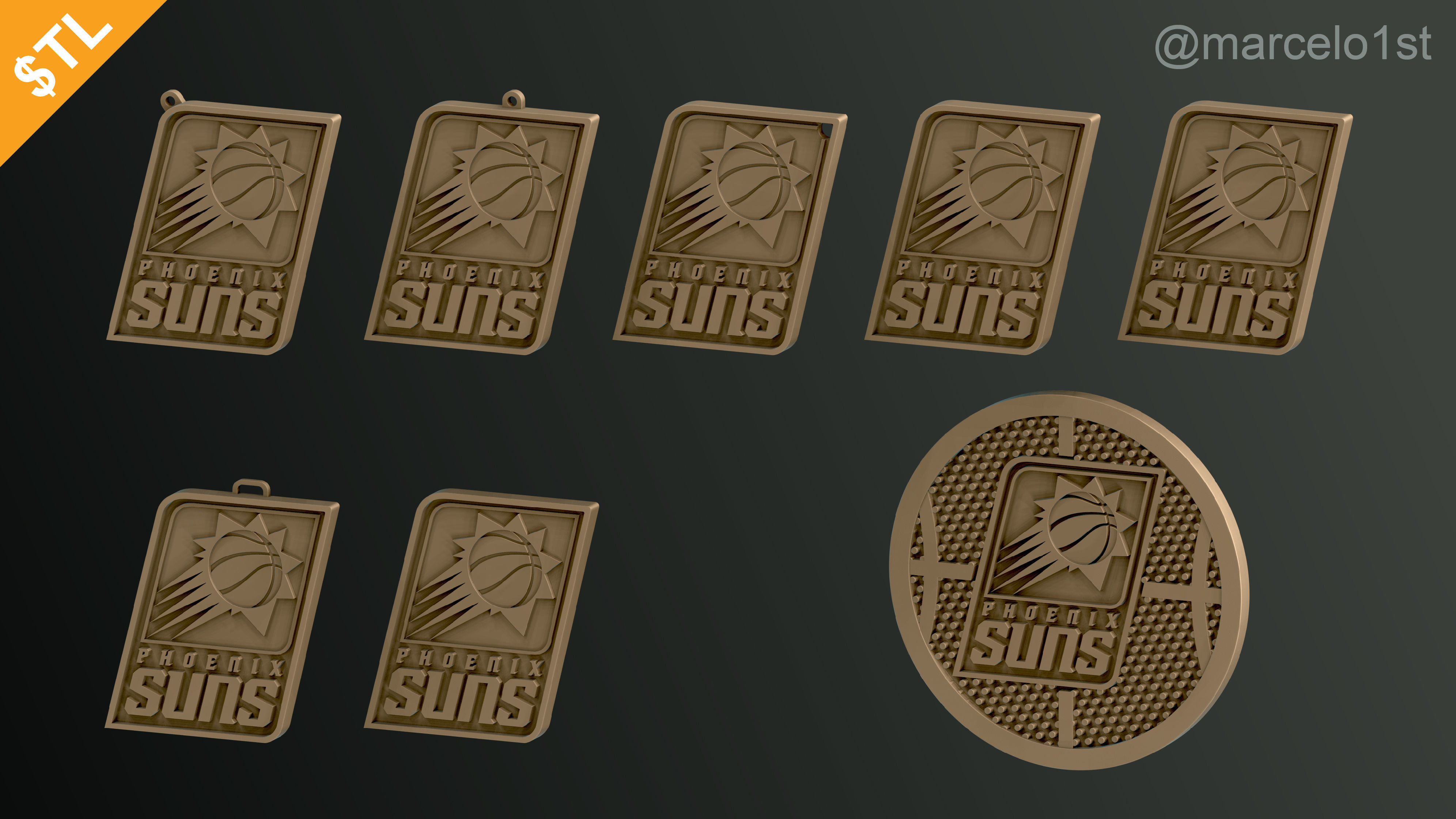 NBA PACIFIC - Phoenix Suns Pack 3D print model_9