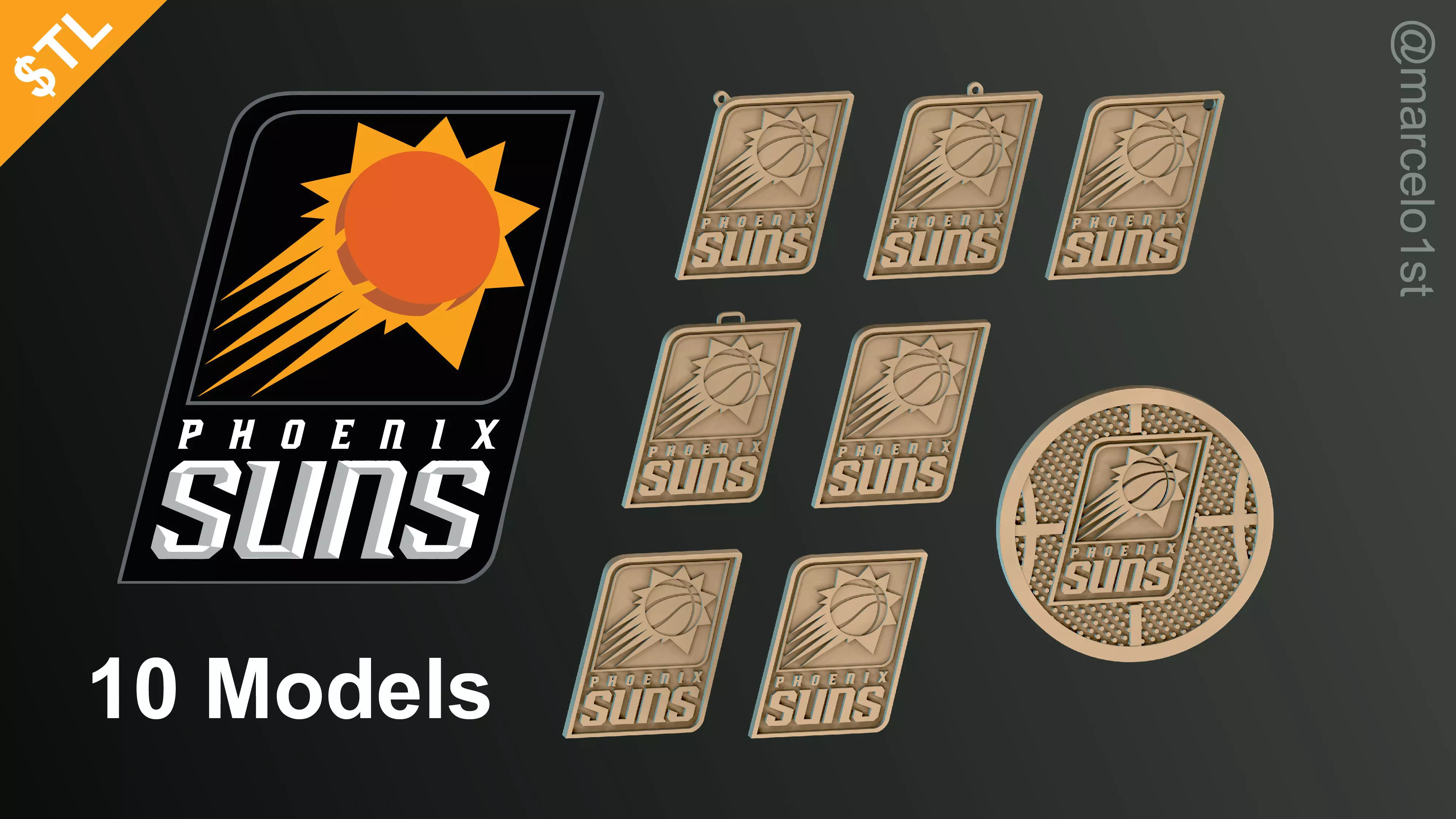 NBA PACIFIC - Phoenix Suns Pack 3D print model_0