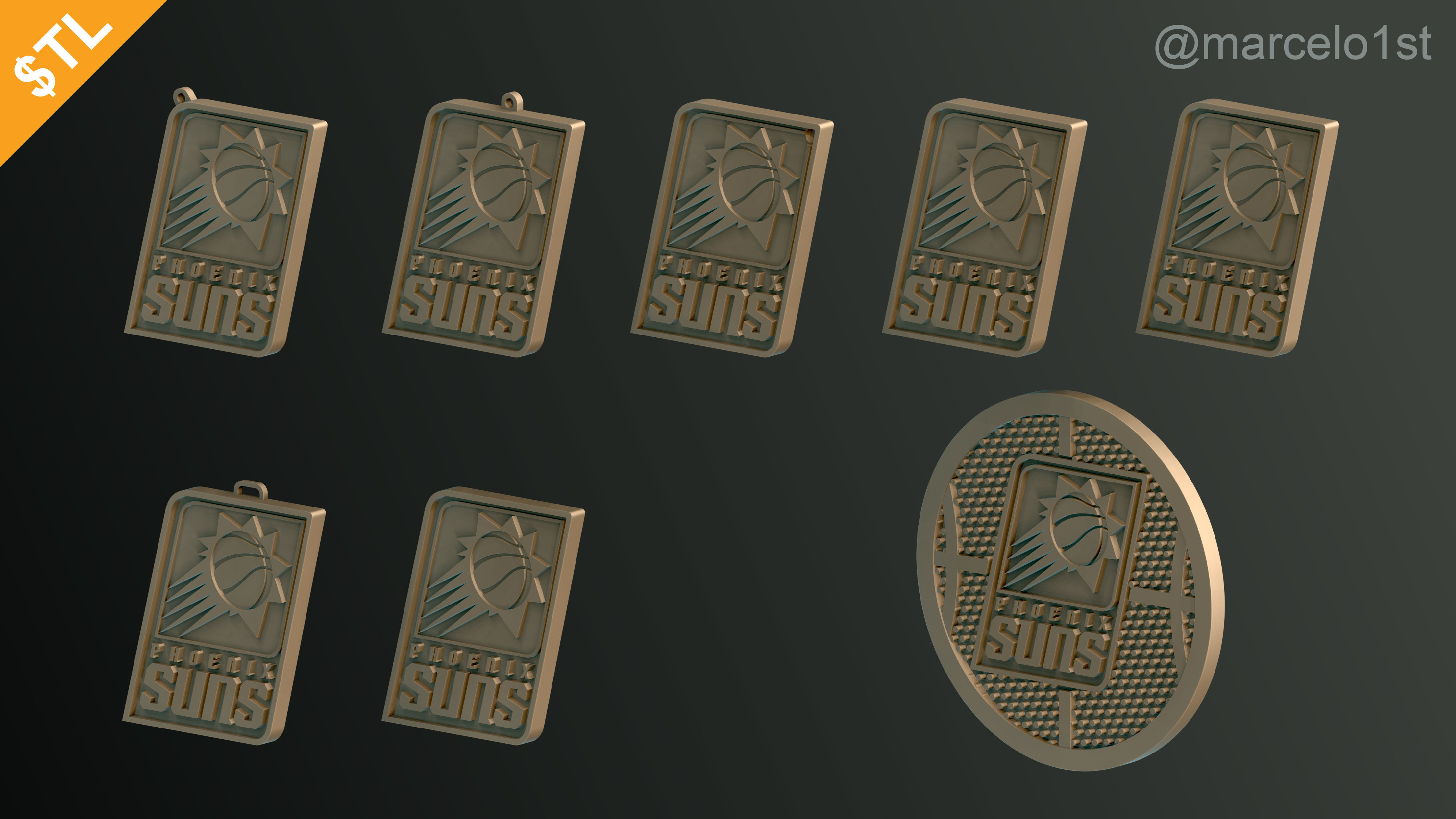 NBA PACIFIC - Phoenix Suns Pack 3D print model_11