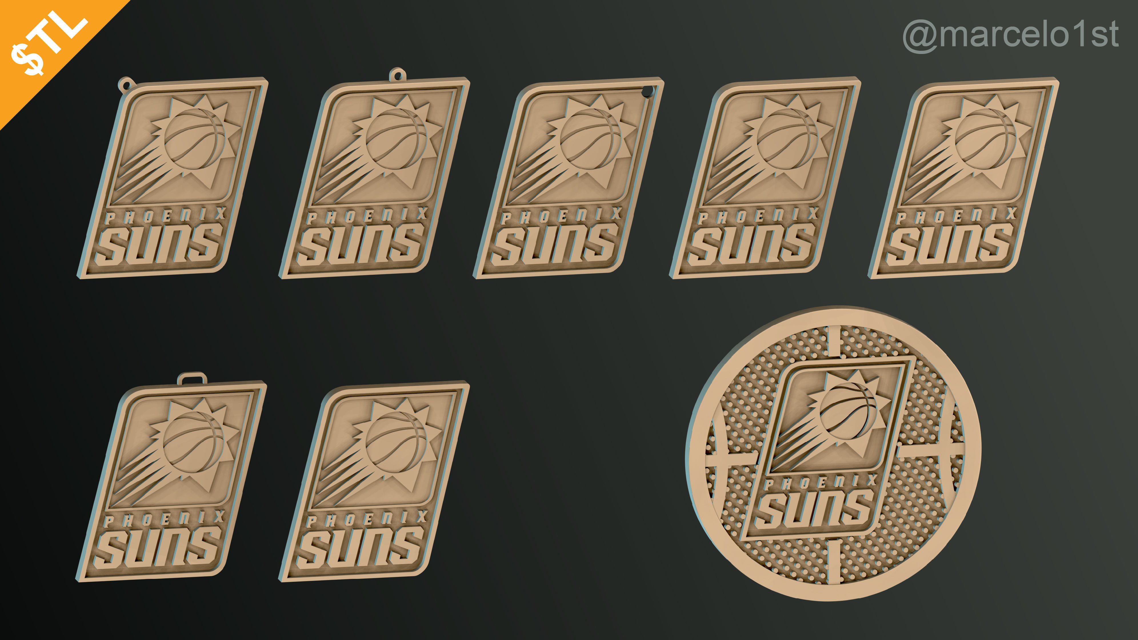 NBA PACIFIC - Phoenix Suns Pack 3D print model_37
