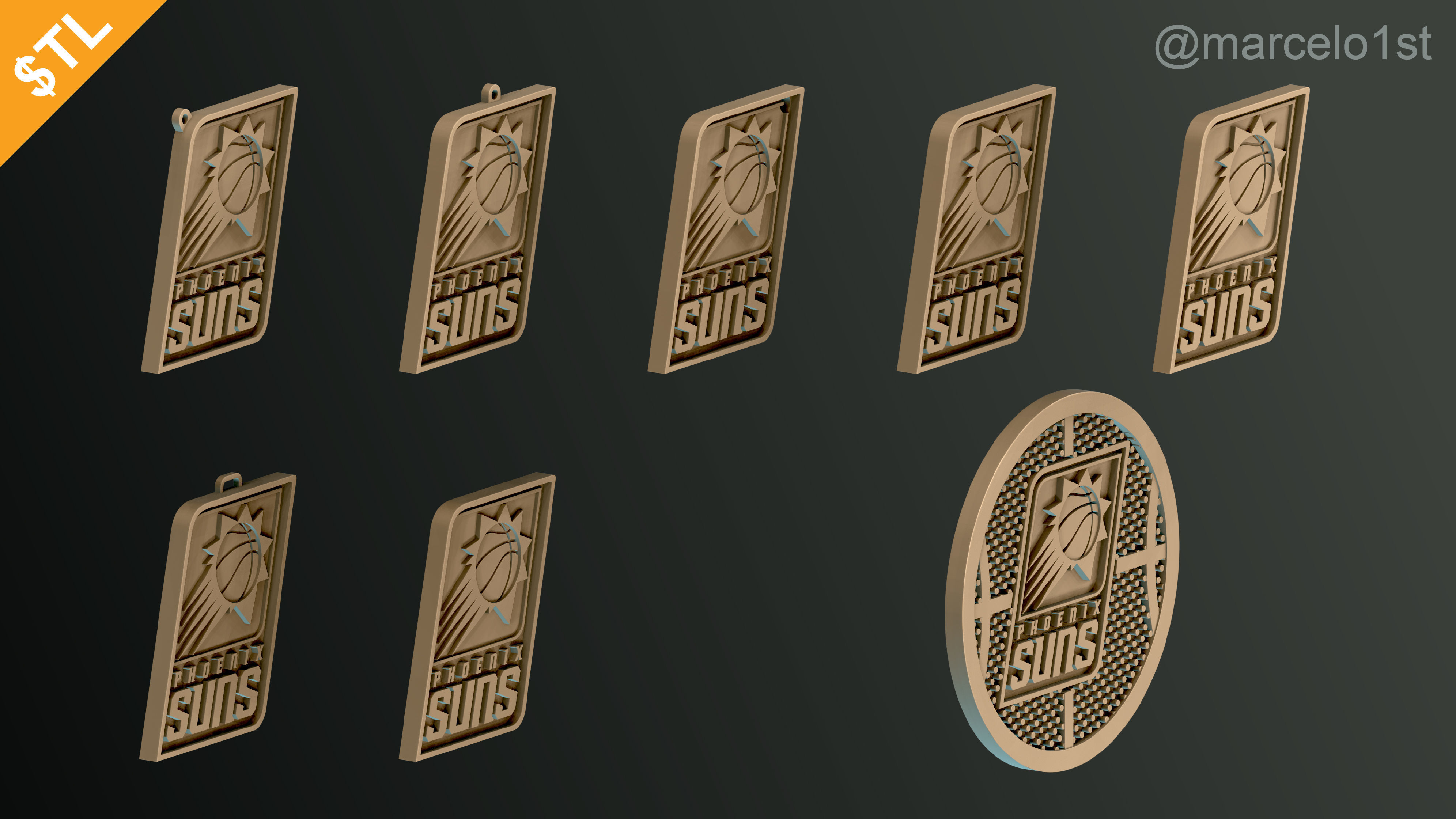 NBA PACIFIC - Phoenix Suns Pack 3D print model_32