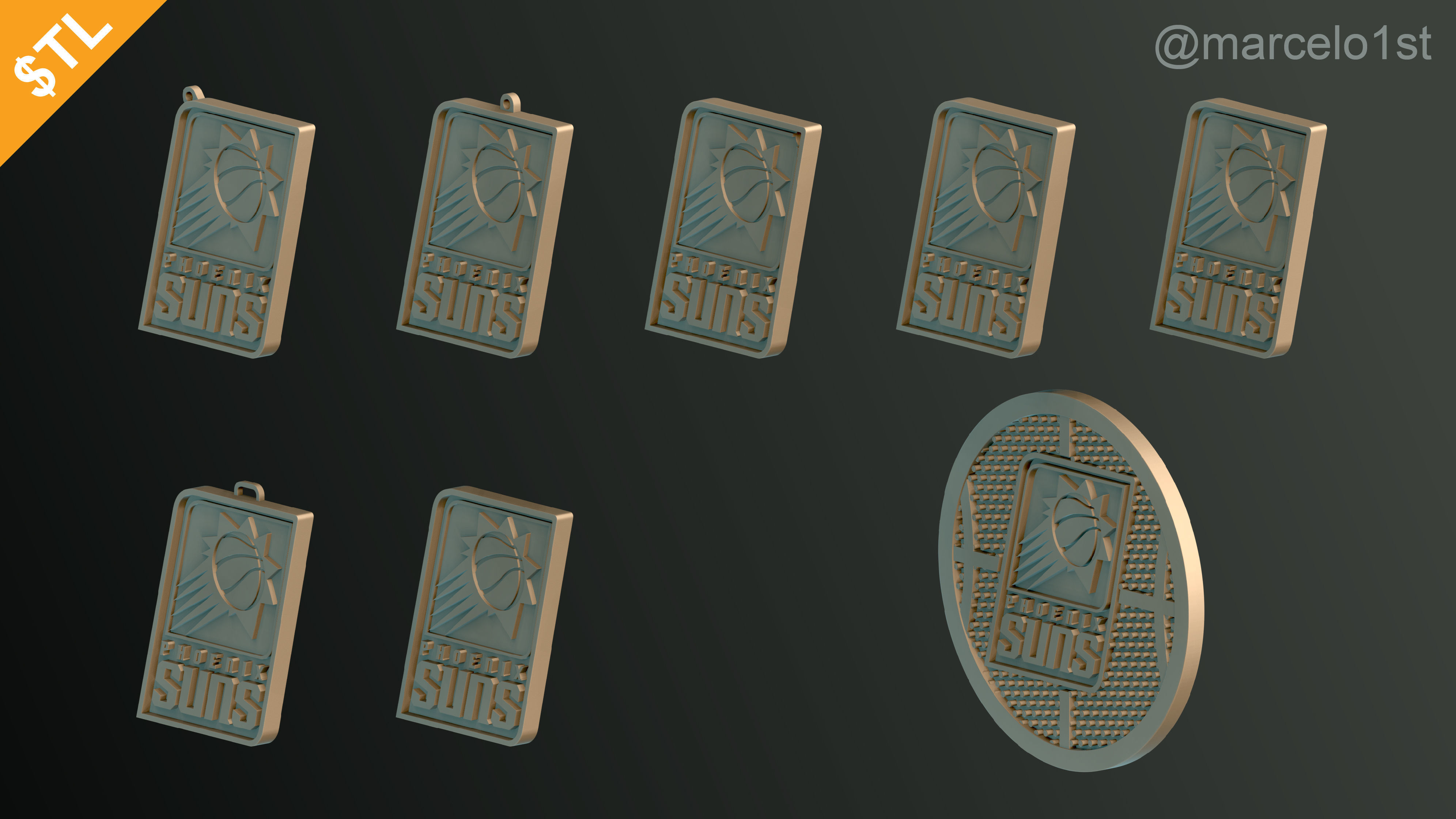 NBA PACIFIC - Phoenix Suns Pack 3D print model_12