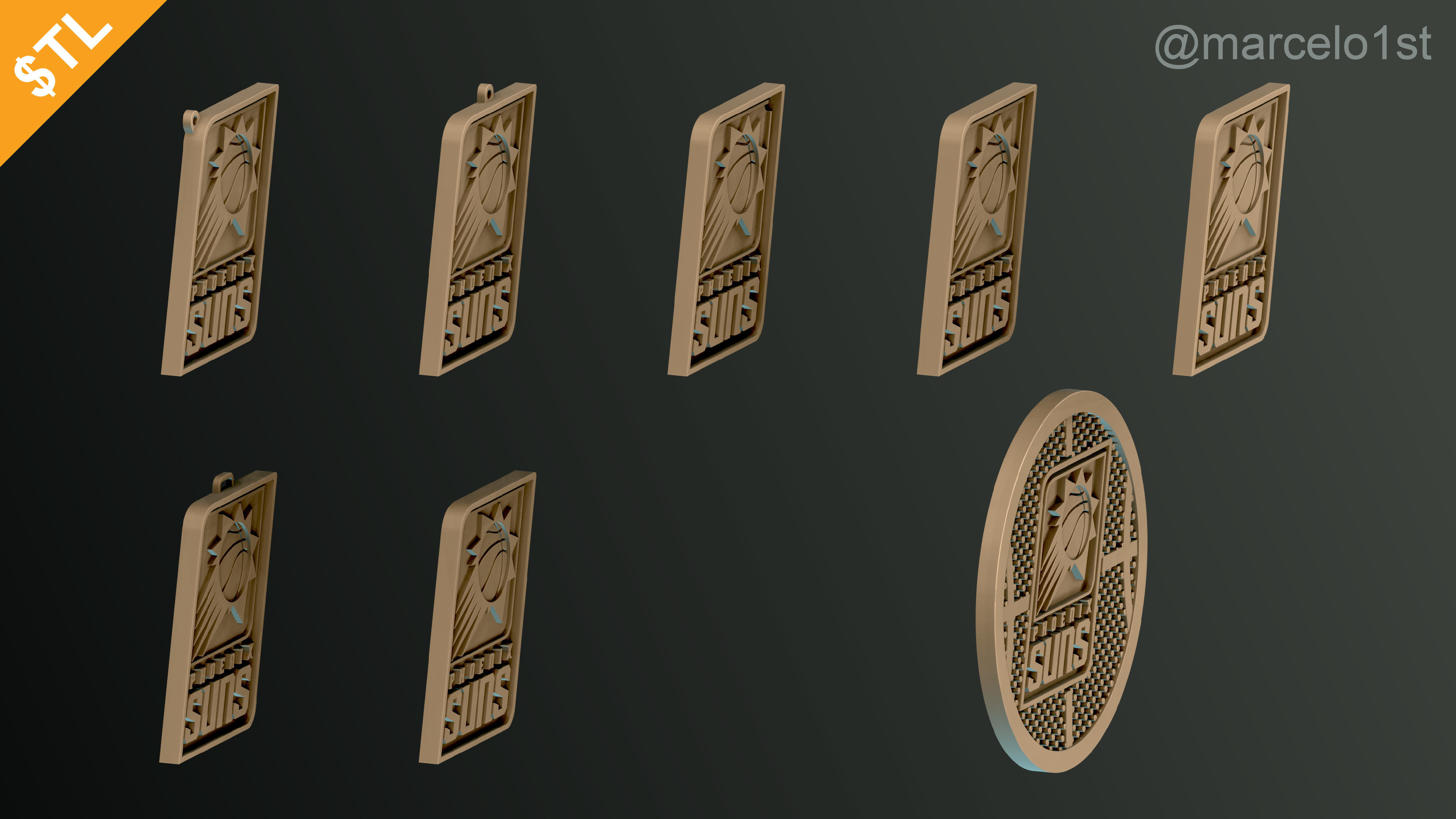 NBA PACIFIC - Phoenix Suns Pack 3D print model_31