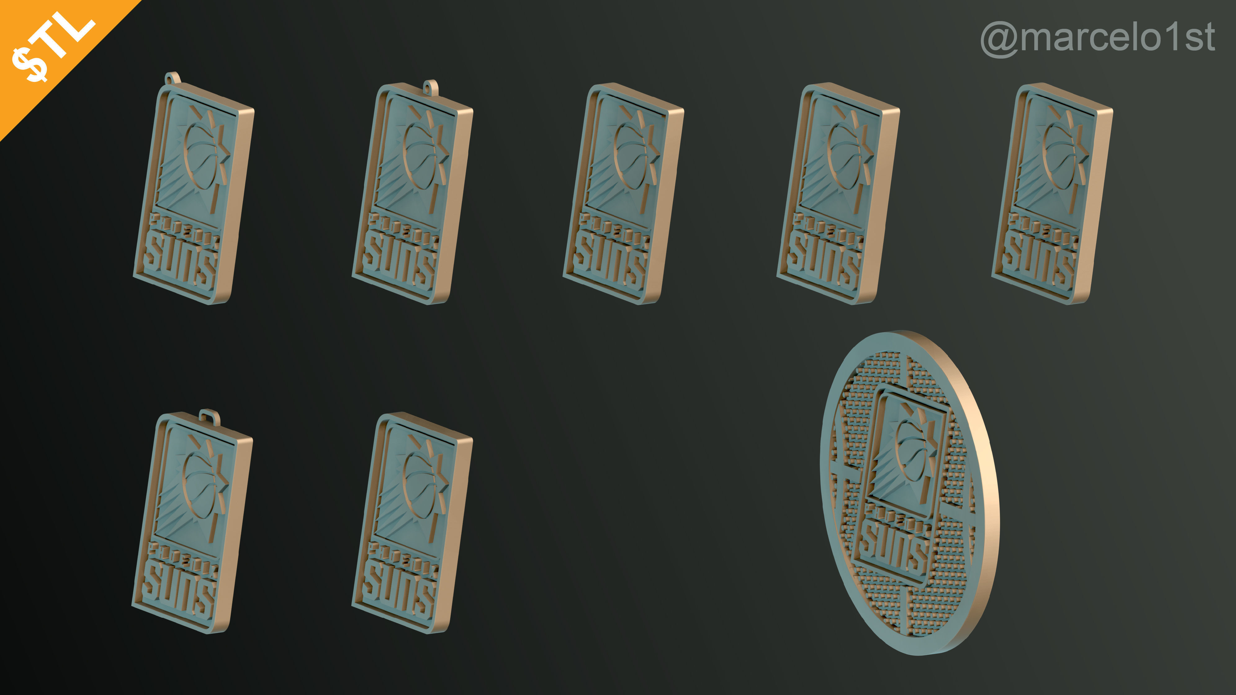 NBA PACIFIC - Phoenix Suns Pack 3D print model_13