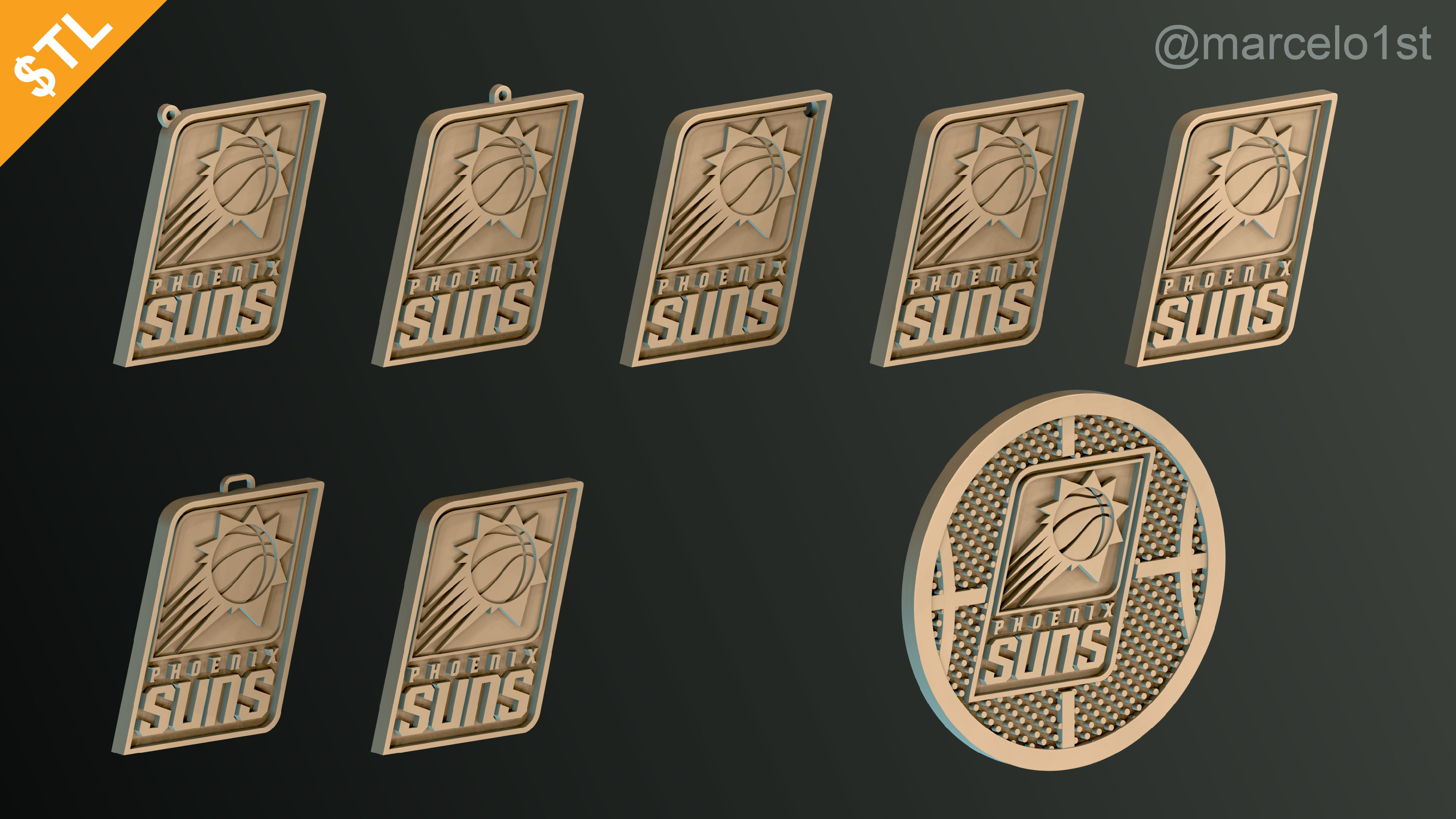 NBA PACIFIC - Phoenix Suns Pack 3D print model_34