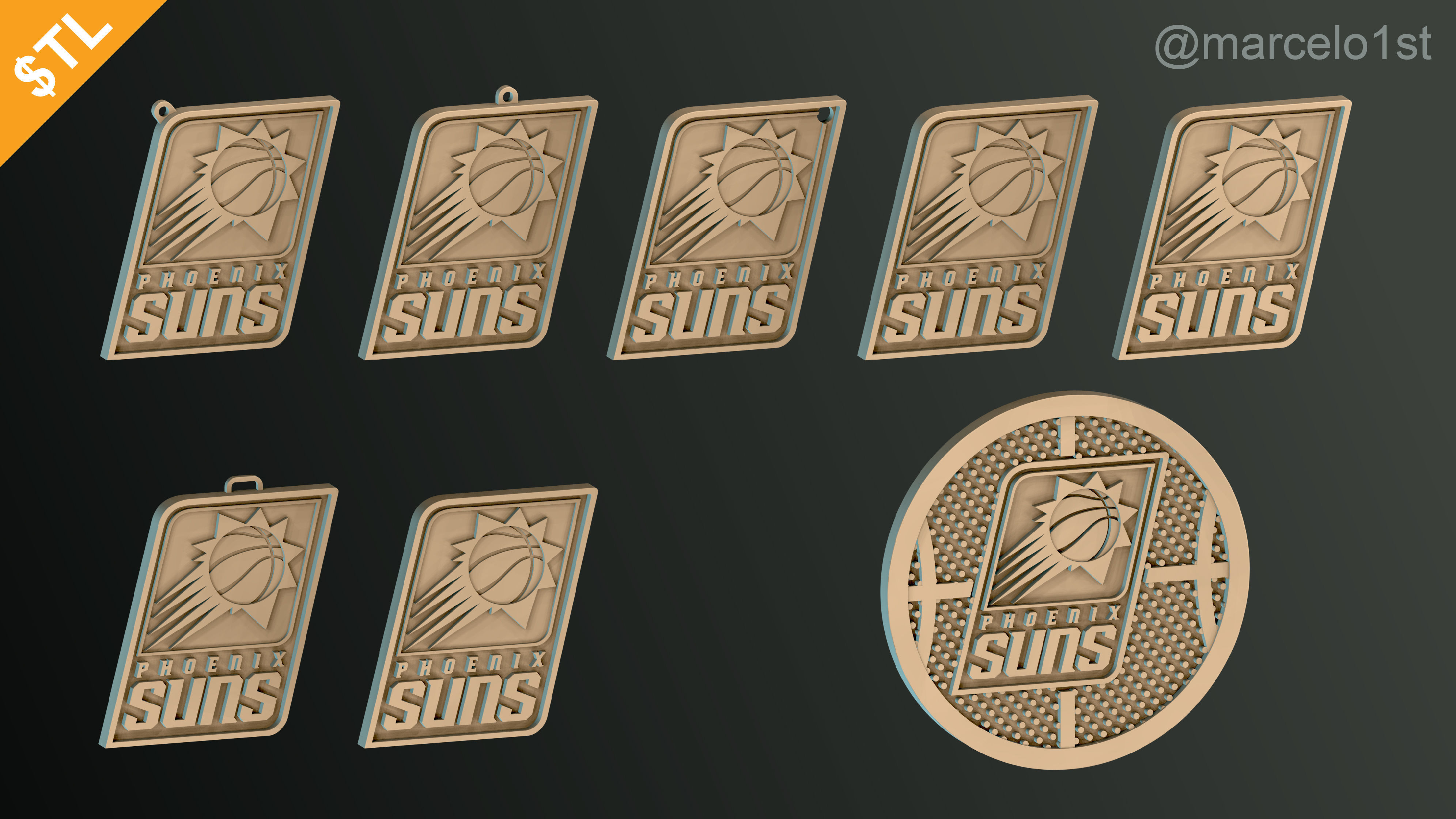 NBA PACIFIC - Phoenix Suns Pack 3D print model_36