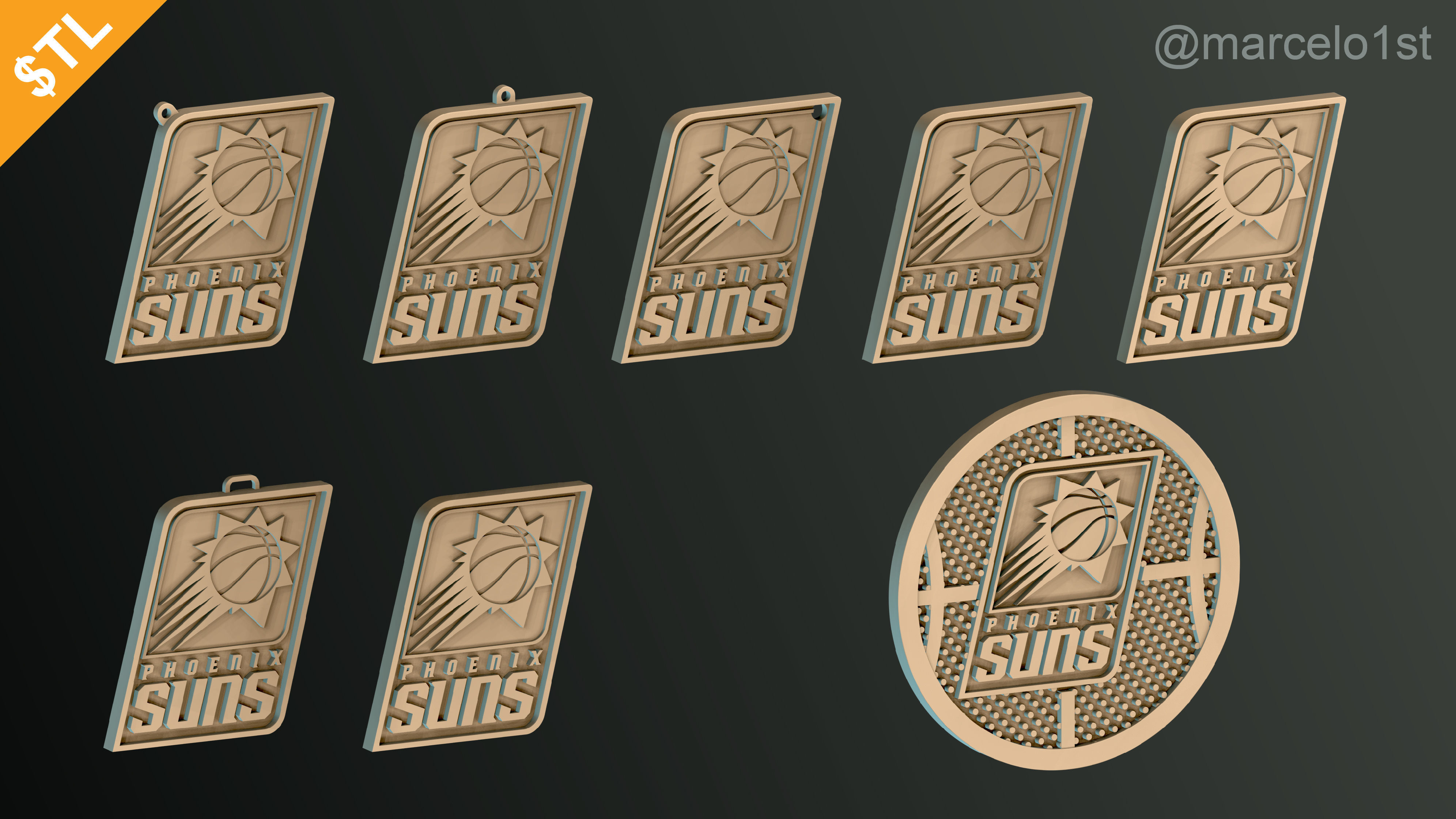 NBA PACIFIC - Phoenix Suns Pack 3D print model_35