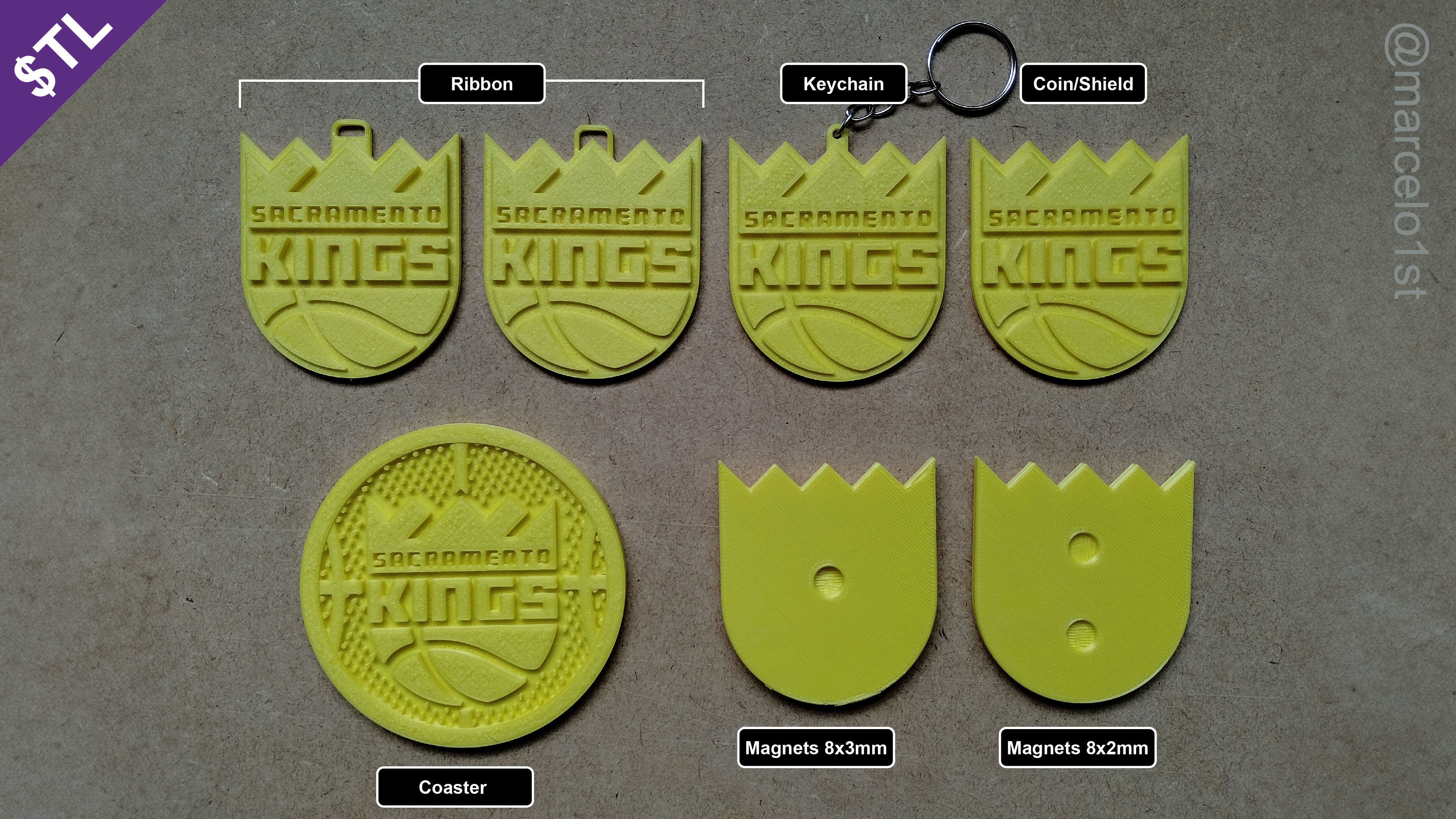 NBA PACIFIC - Sacramento Kings Pack 3D print model_1