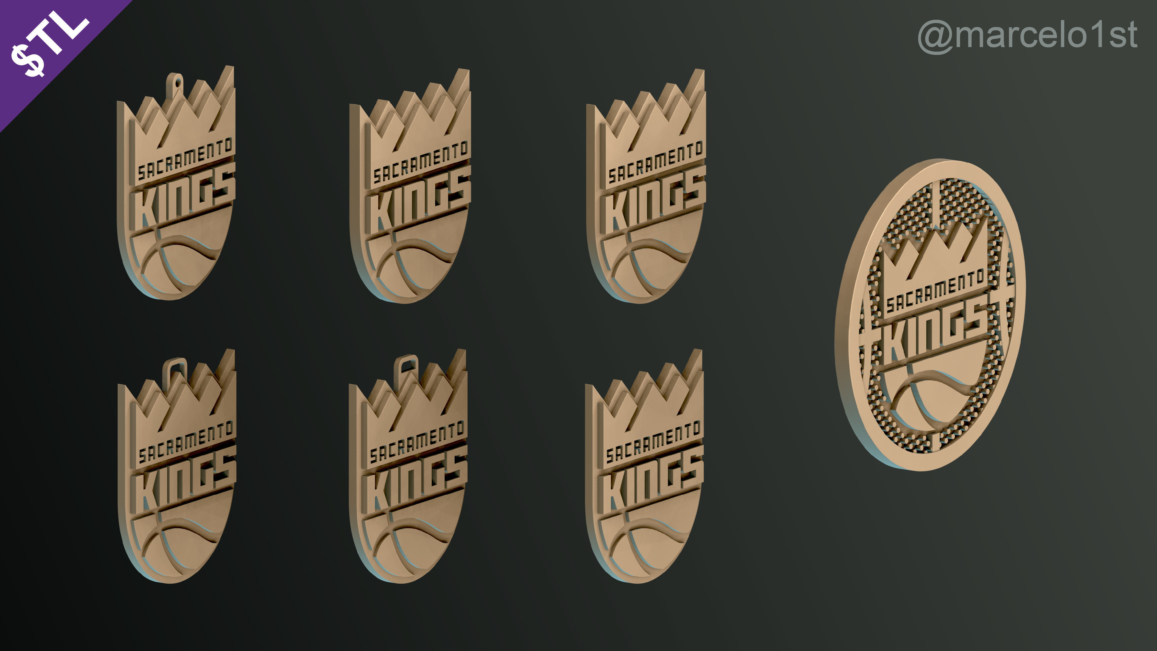 NBA PACIFIC - Sacramento Kings Pack 3D print model_32