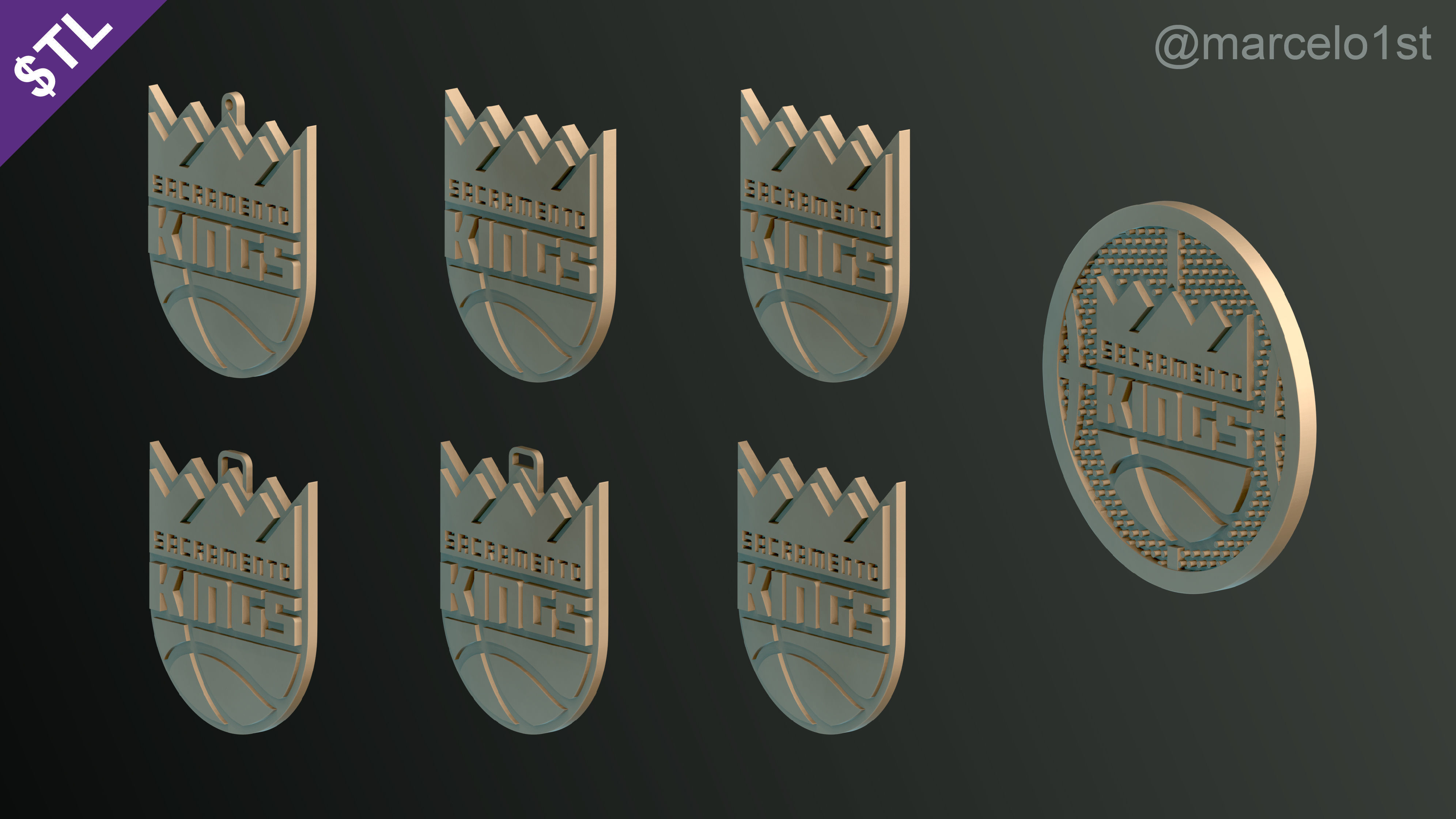 NBA PACIFIC - Sacramento Kings Pack 3D print model_12