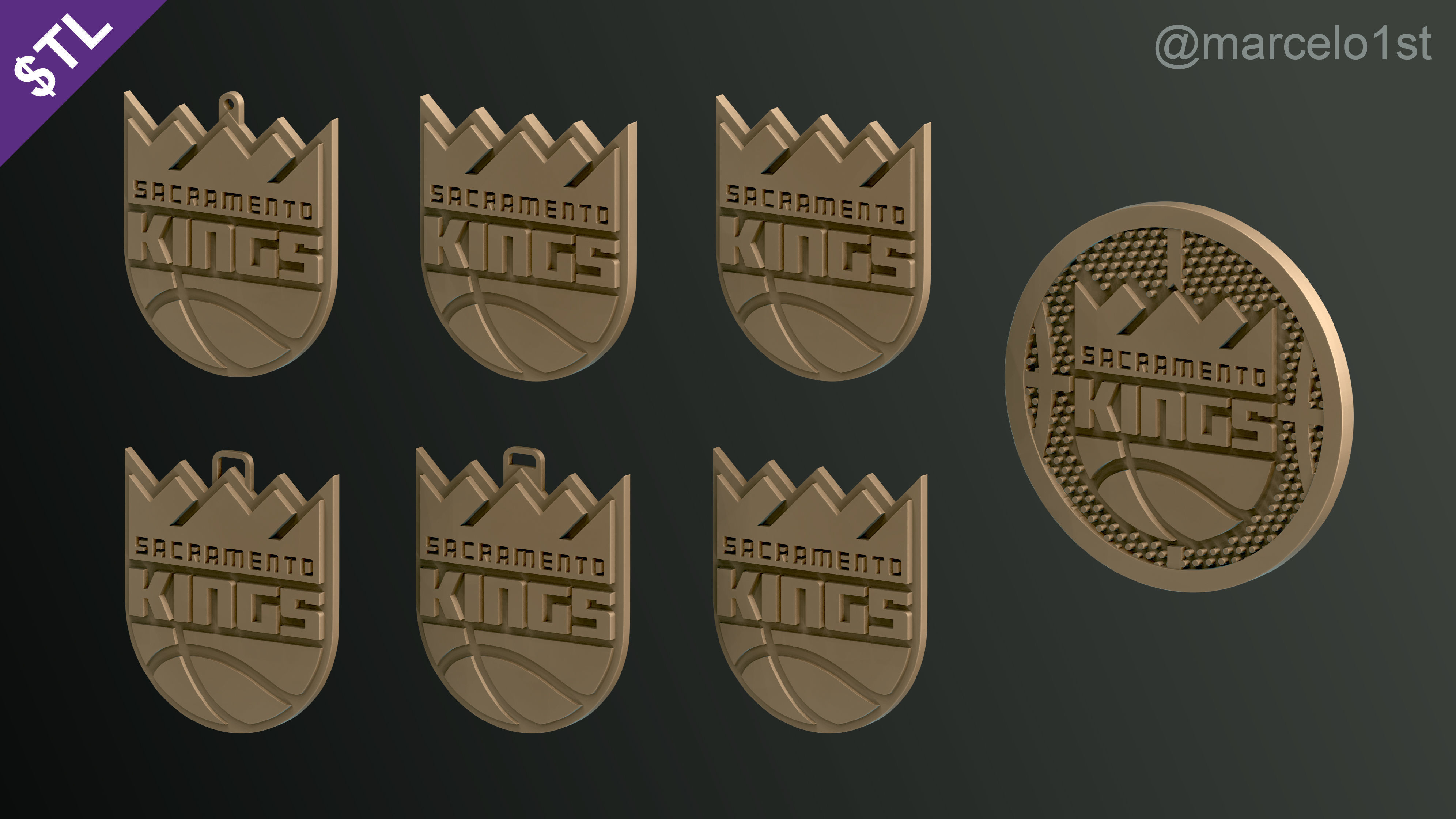 NBA PACIFIC - Sacramento Kings Pack 3D print model_10