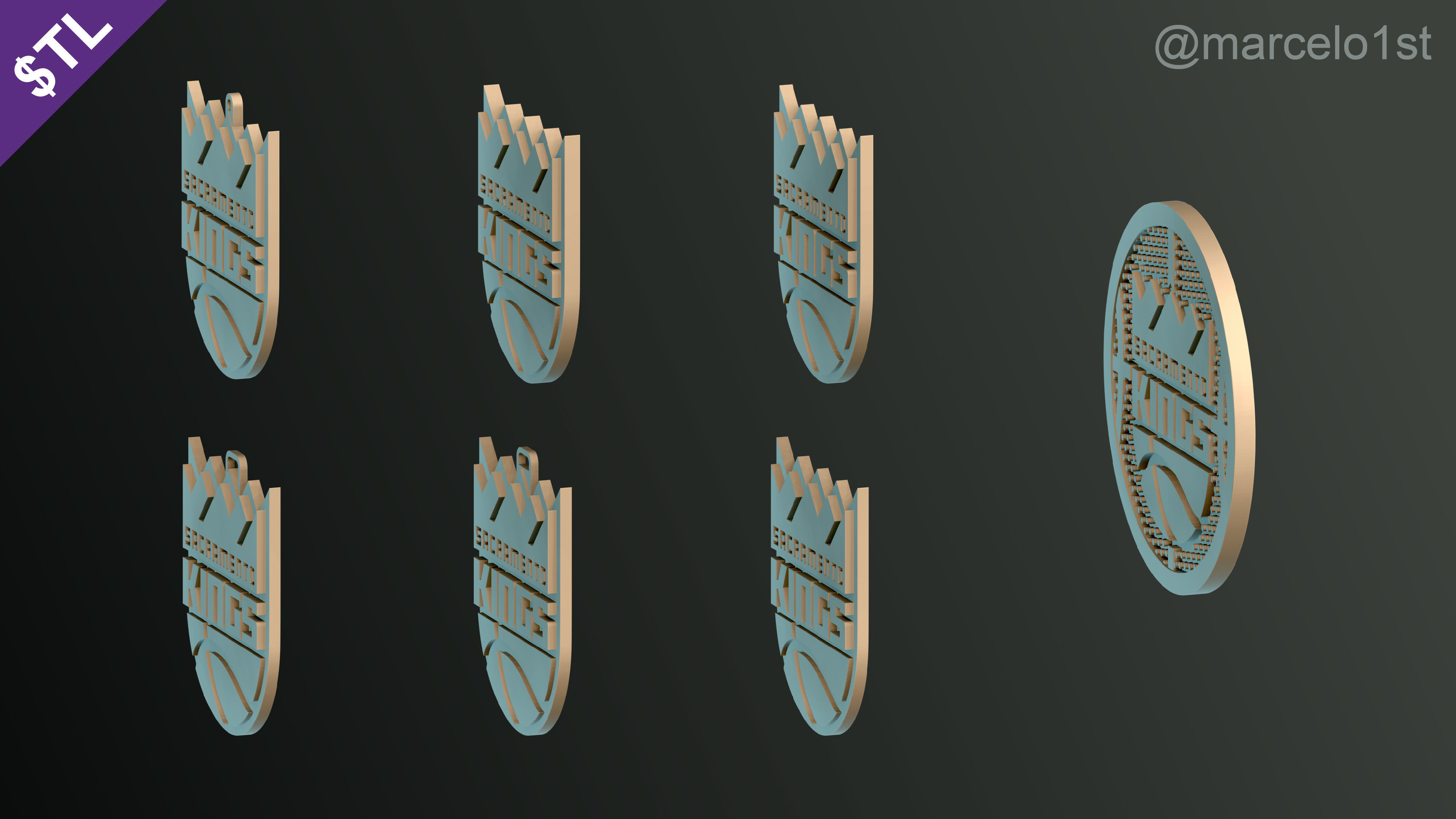 NBA PACIFIC - Sacramento Kings Pack 3D print model_14