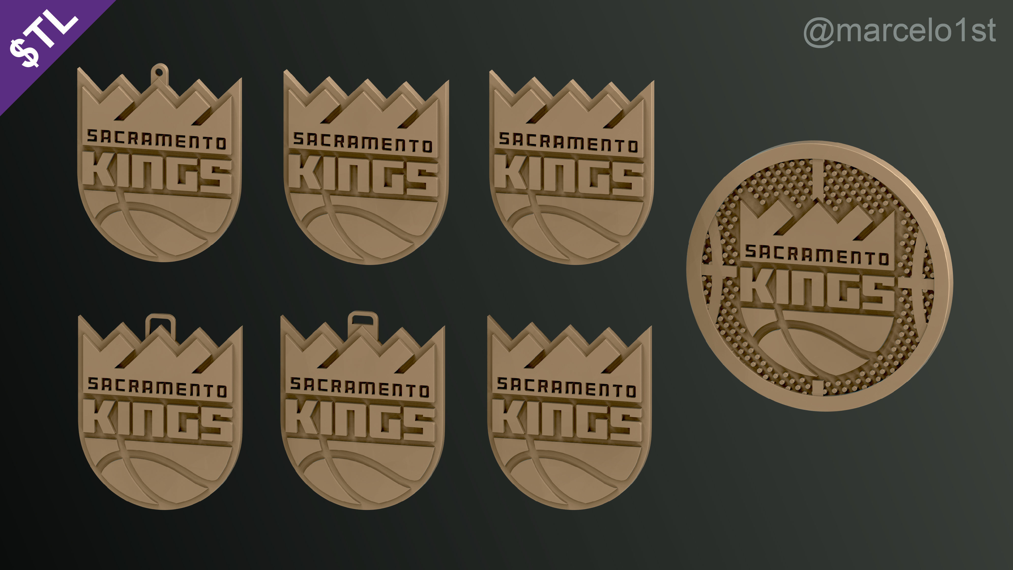 NBA PACIFIC - Sacramento Kings Pack 3D print model_8