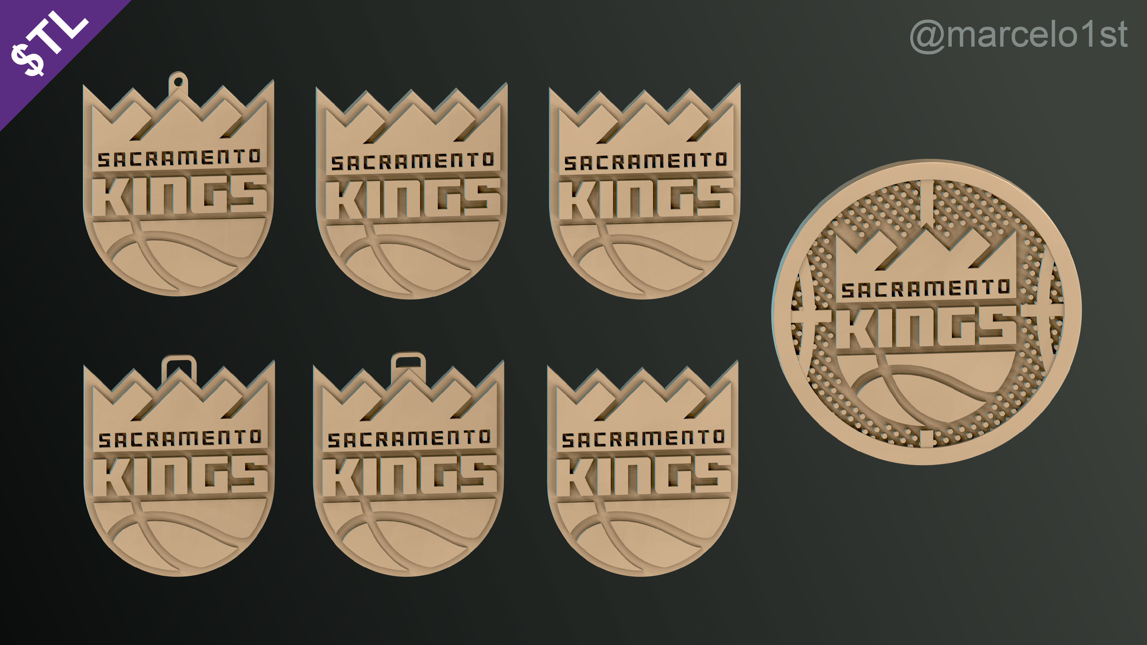 NBA PACIFIC - Sacramento Kings Pack 3D print model_38