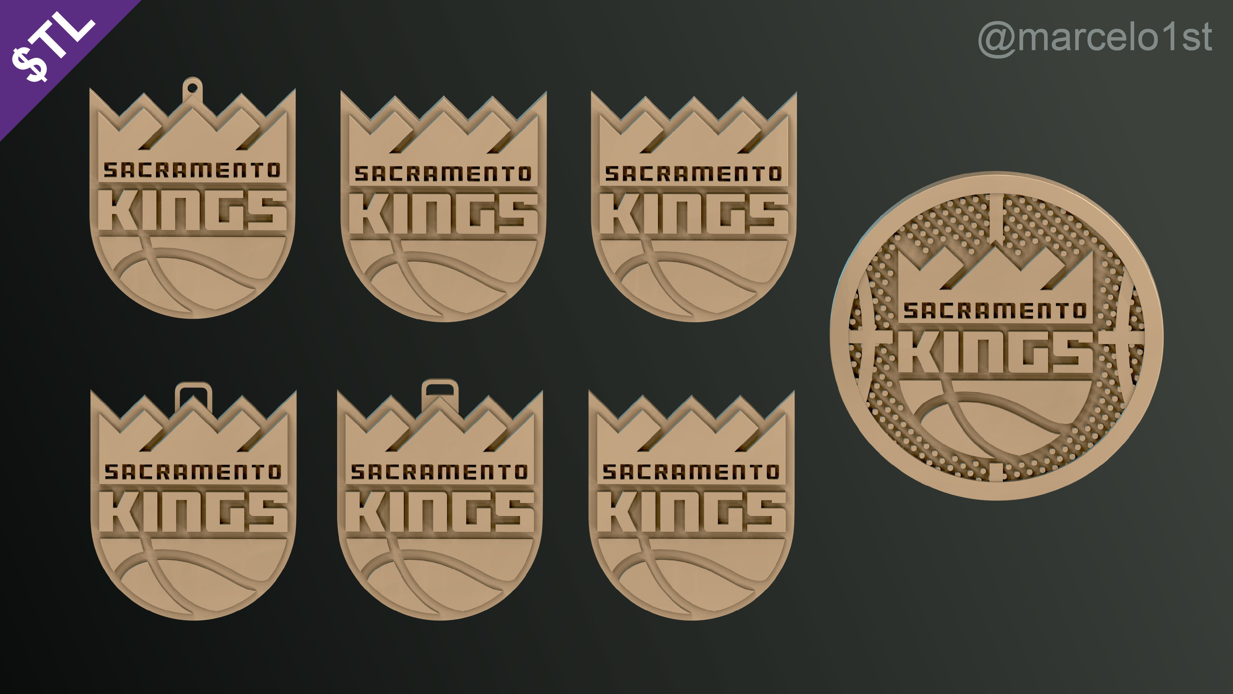 NBA PACIFIC - Sacramento Kings Pack 3D print model_4