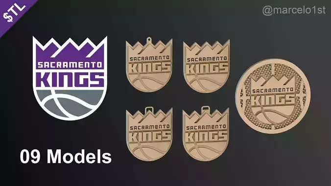 NBA PACIFIC - Sacramento Kings Pack 3D print model