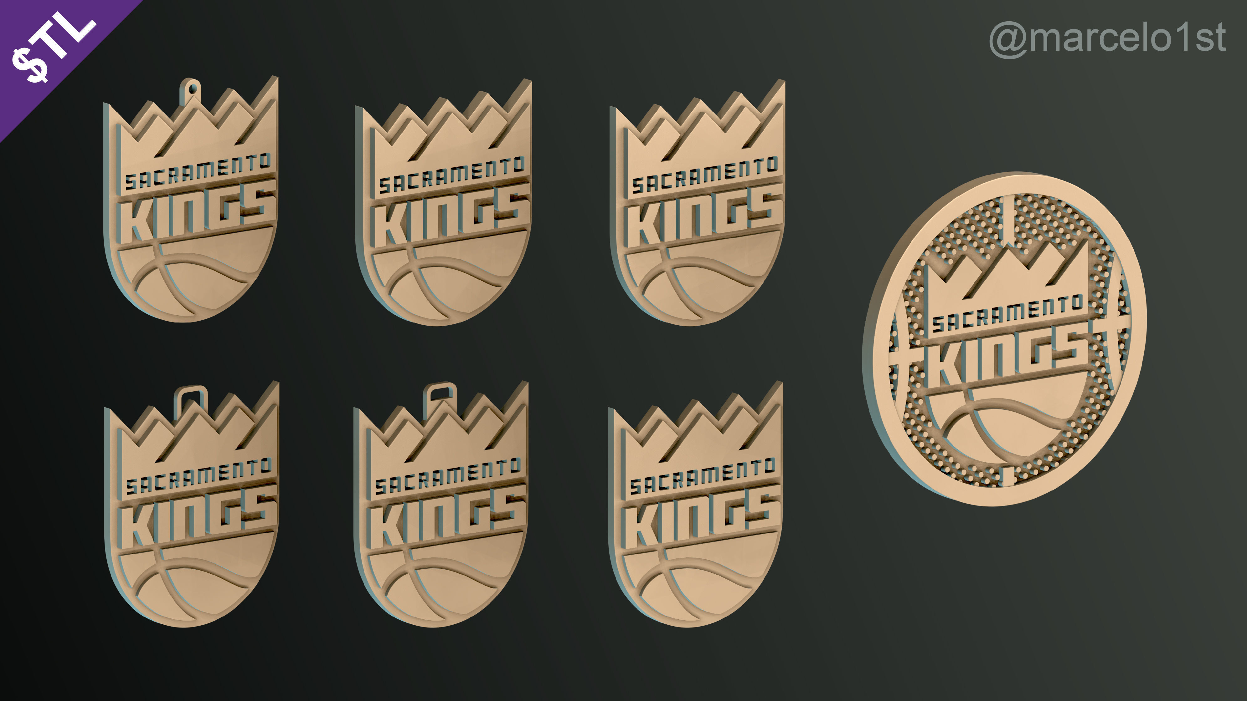 NBA PACIFIC - Sacramento Kings Pack 3D print model_34