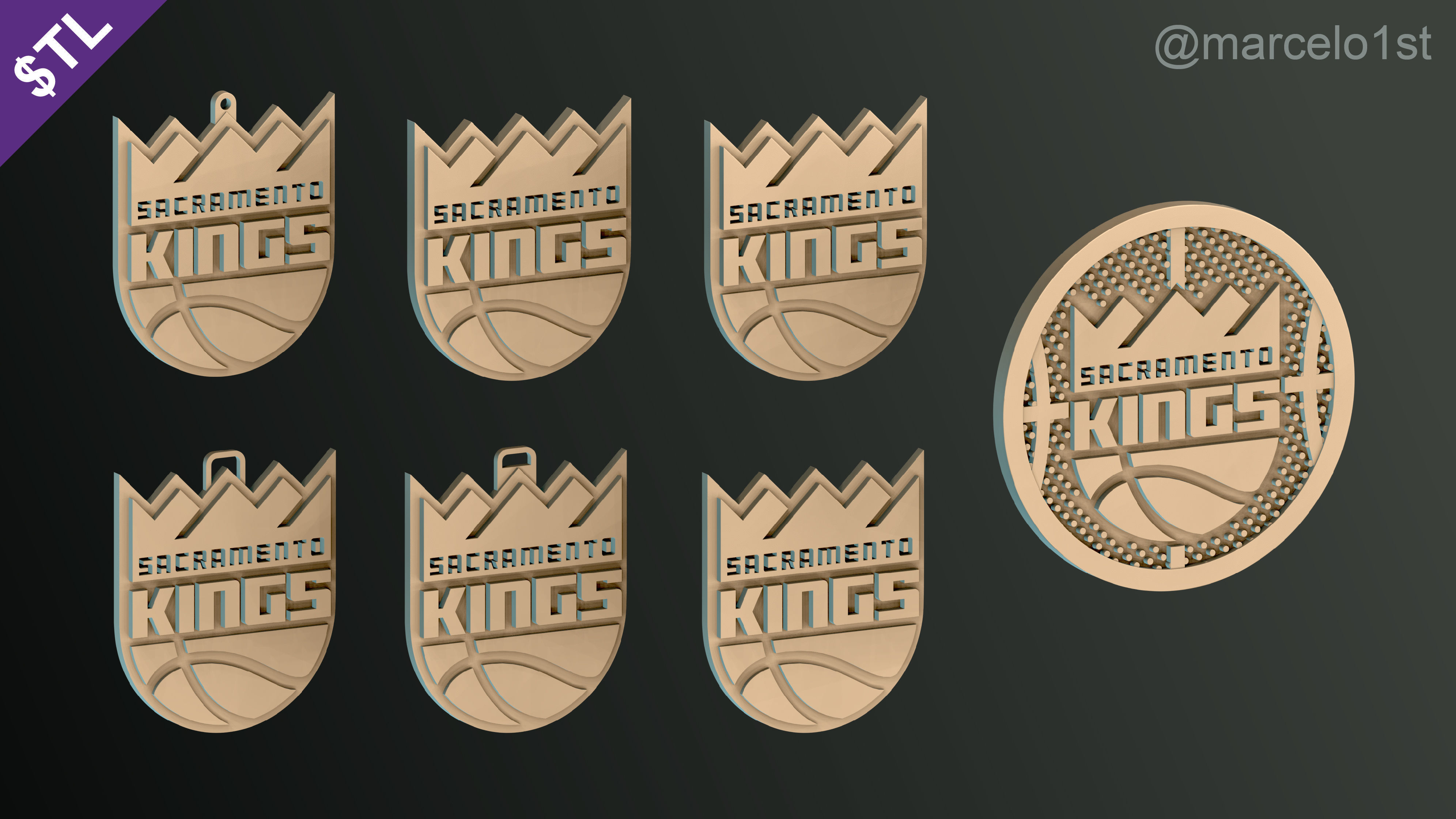 NBA PACIFIC - Sacramento Kings Pack 3D print model_35