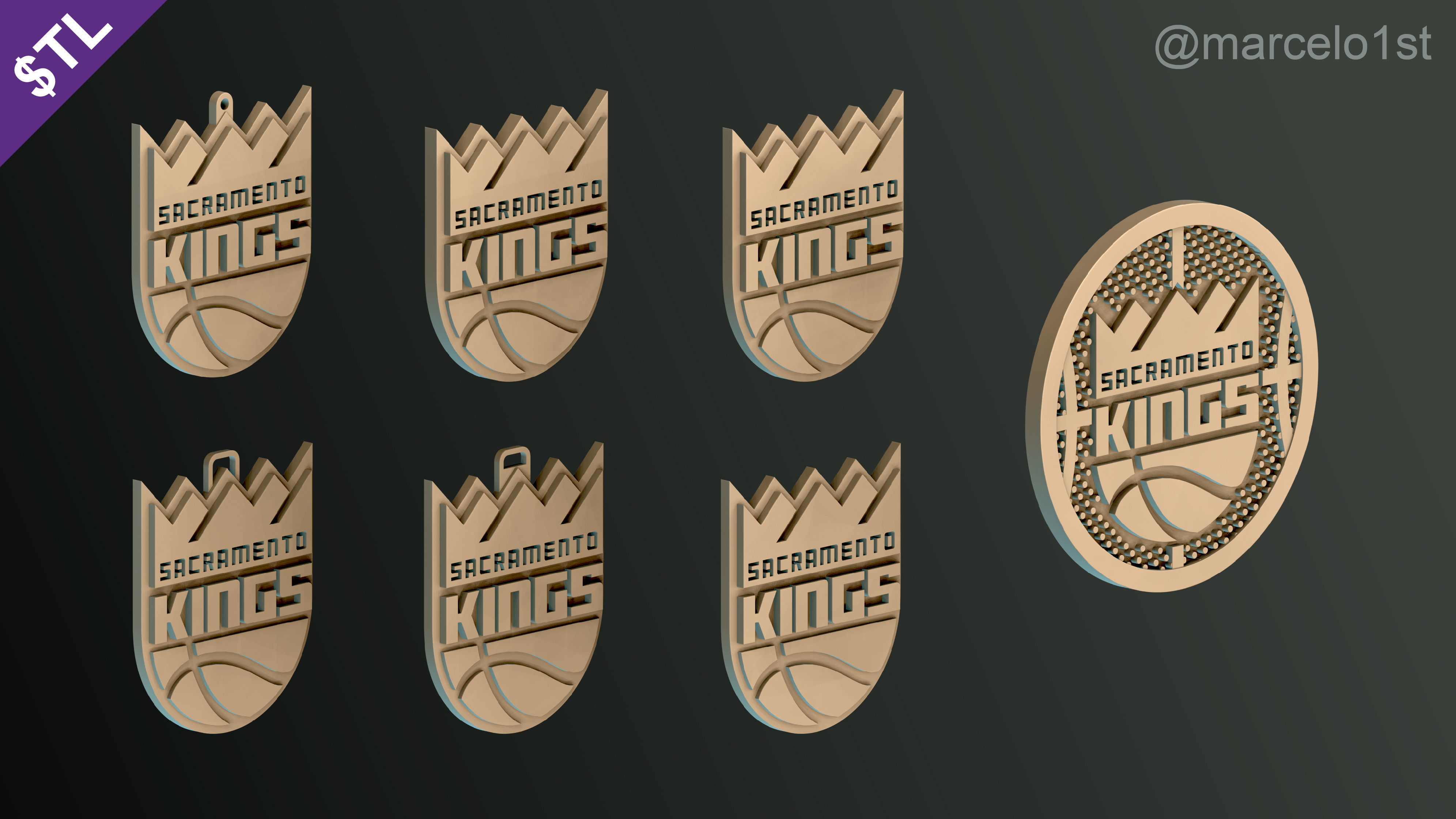 NBA PACIFIC - Sacramento Kings Pack 3D print model_33