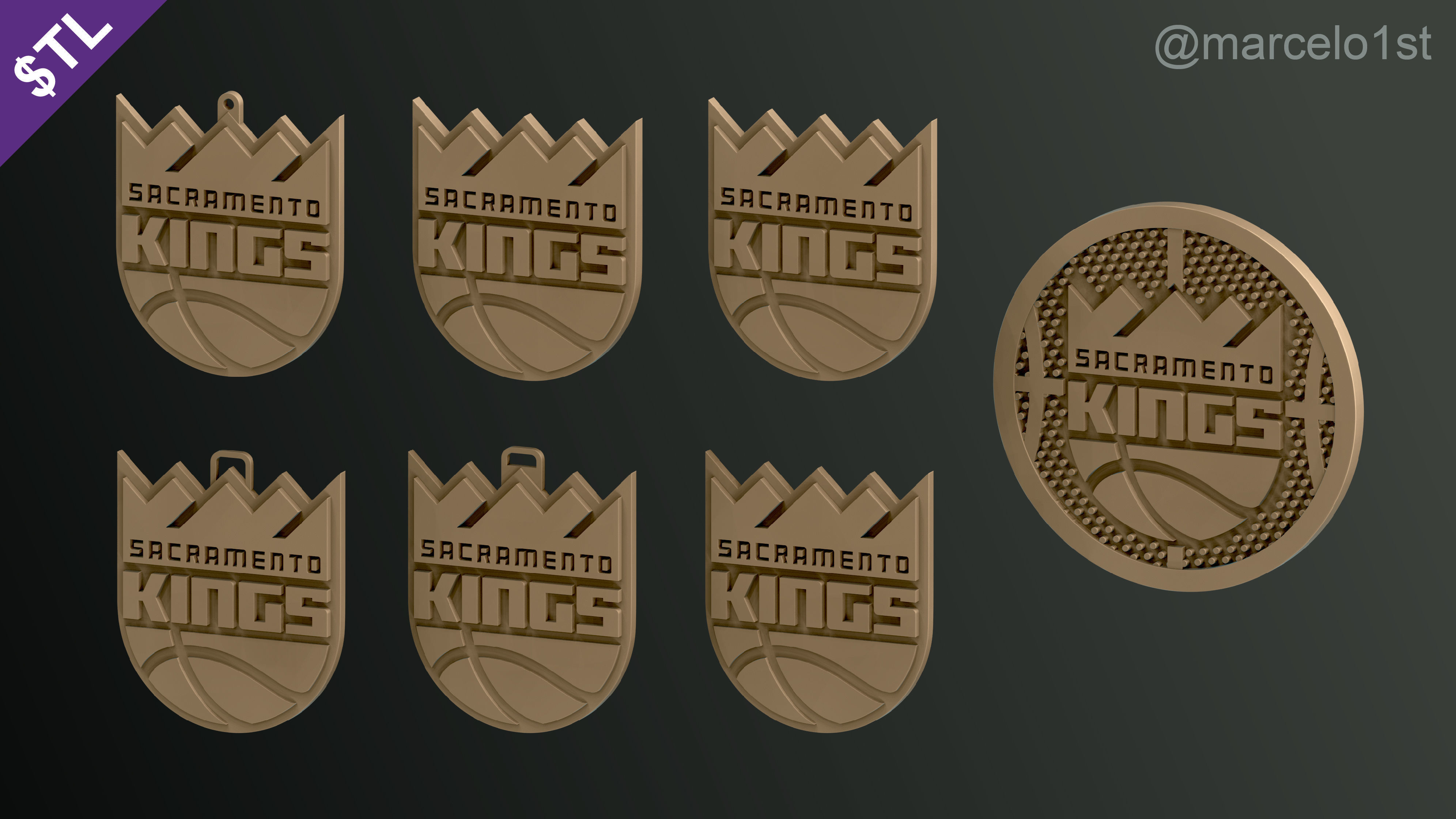 NBA PACIFIC - Sacramento Kings Pack 3D print model_9