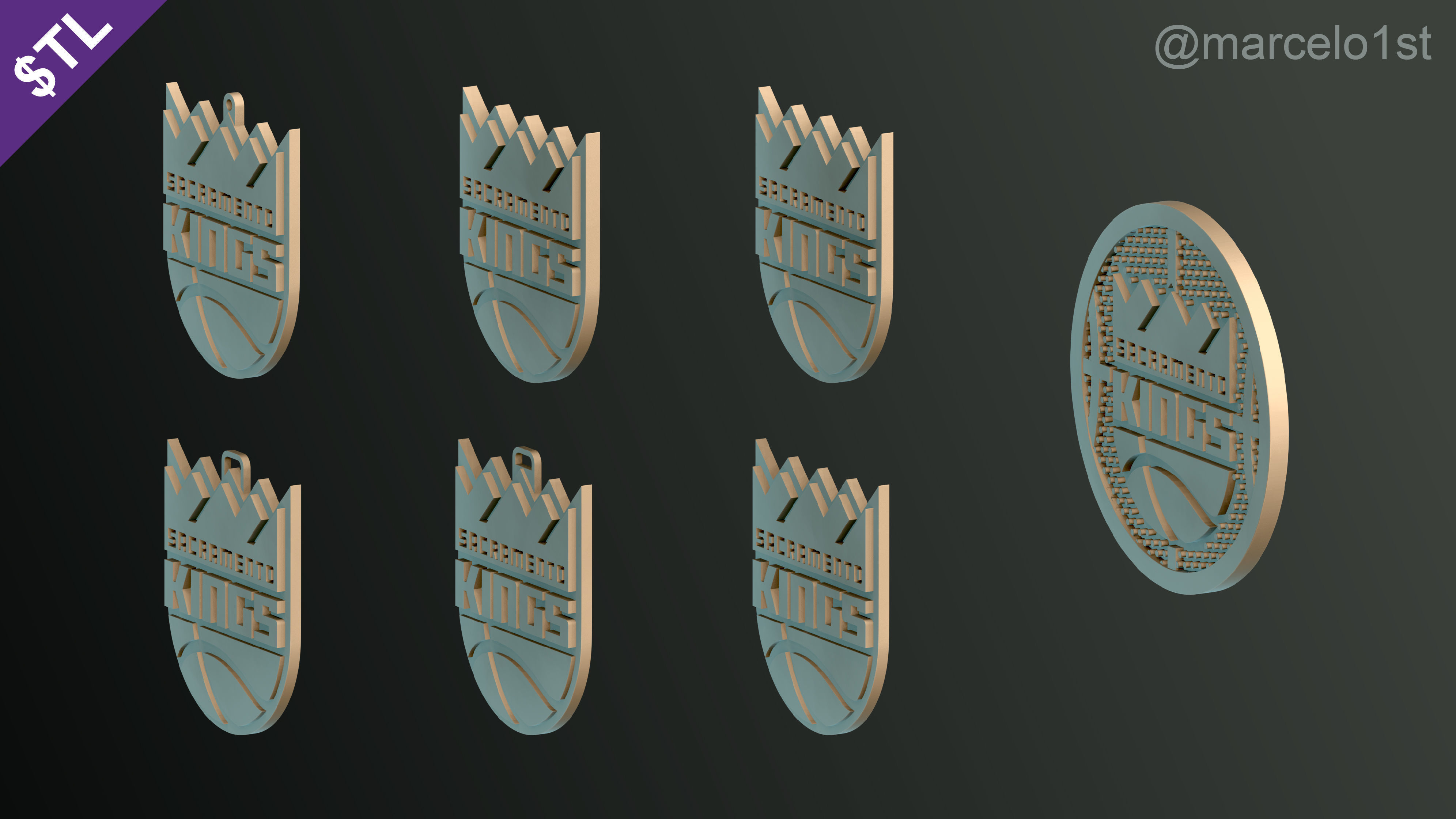 NBA PACIFIC - Sacramento Kings Pack 3D print model_13