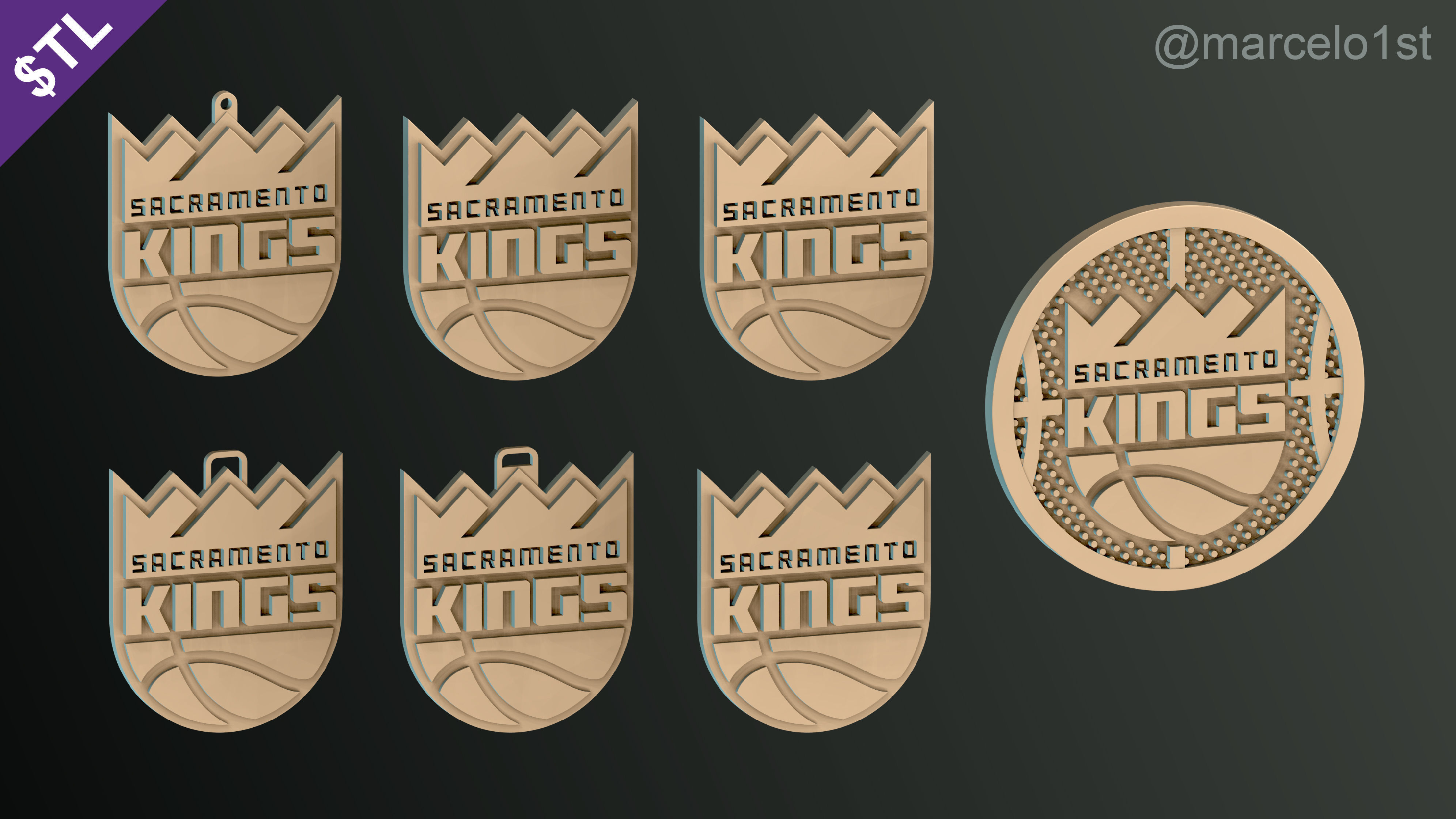 NBA PACIFIC - Sacramento Kings Pack 3D print model_36